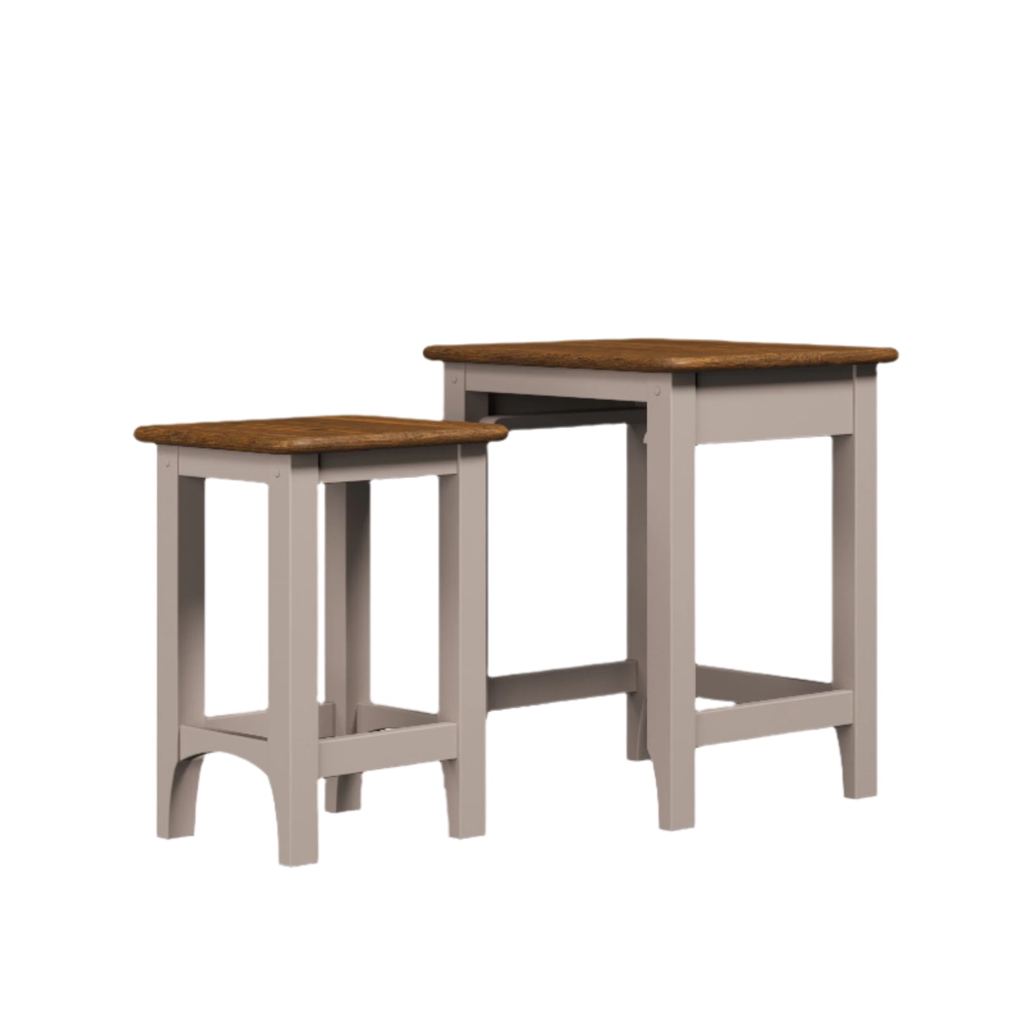 Laura Ashley Hapton Nest of 2 Tables in Soft Truffle and Dark Chesnut - 3311008