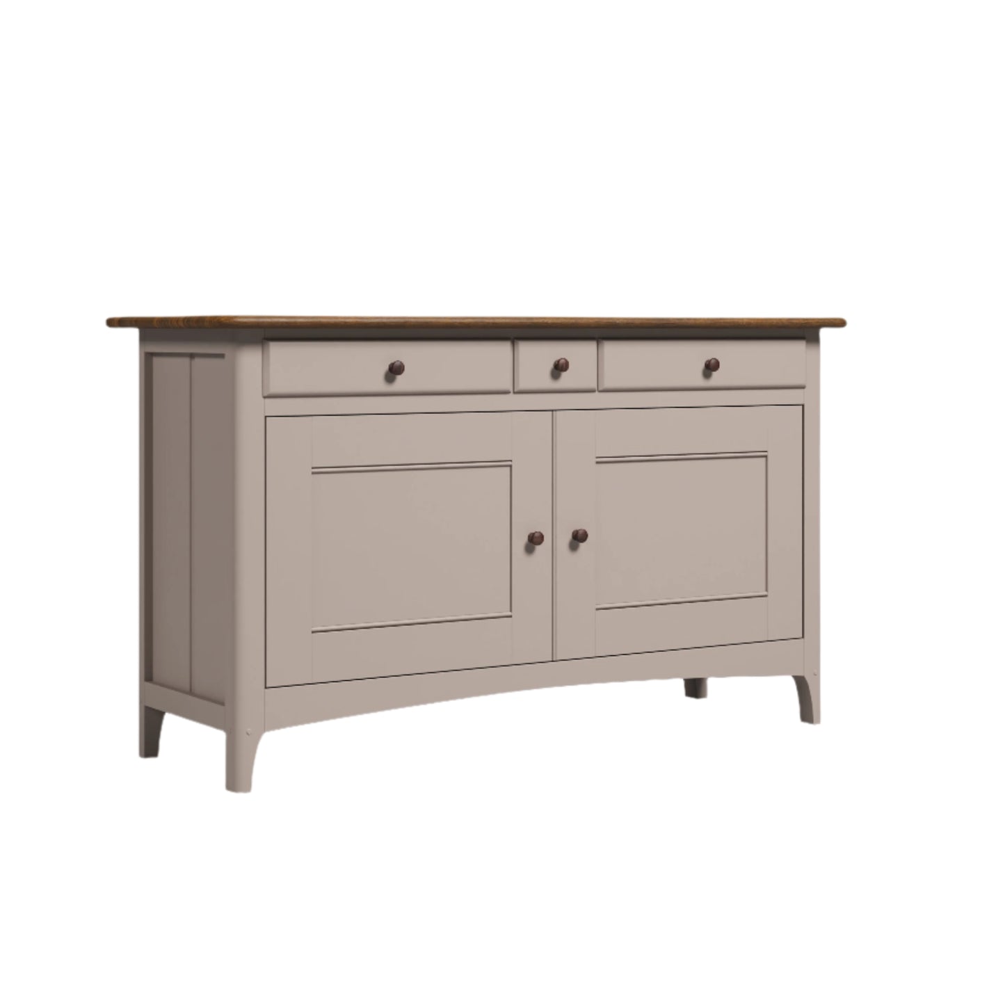Laura Ashley Hapton 2 Door 3 Drawer Sideboard in Soft Truffle & Dark Chestnut - 3311004