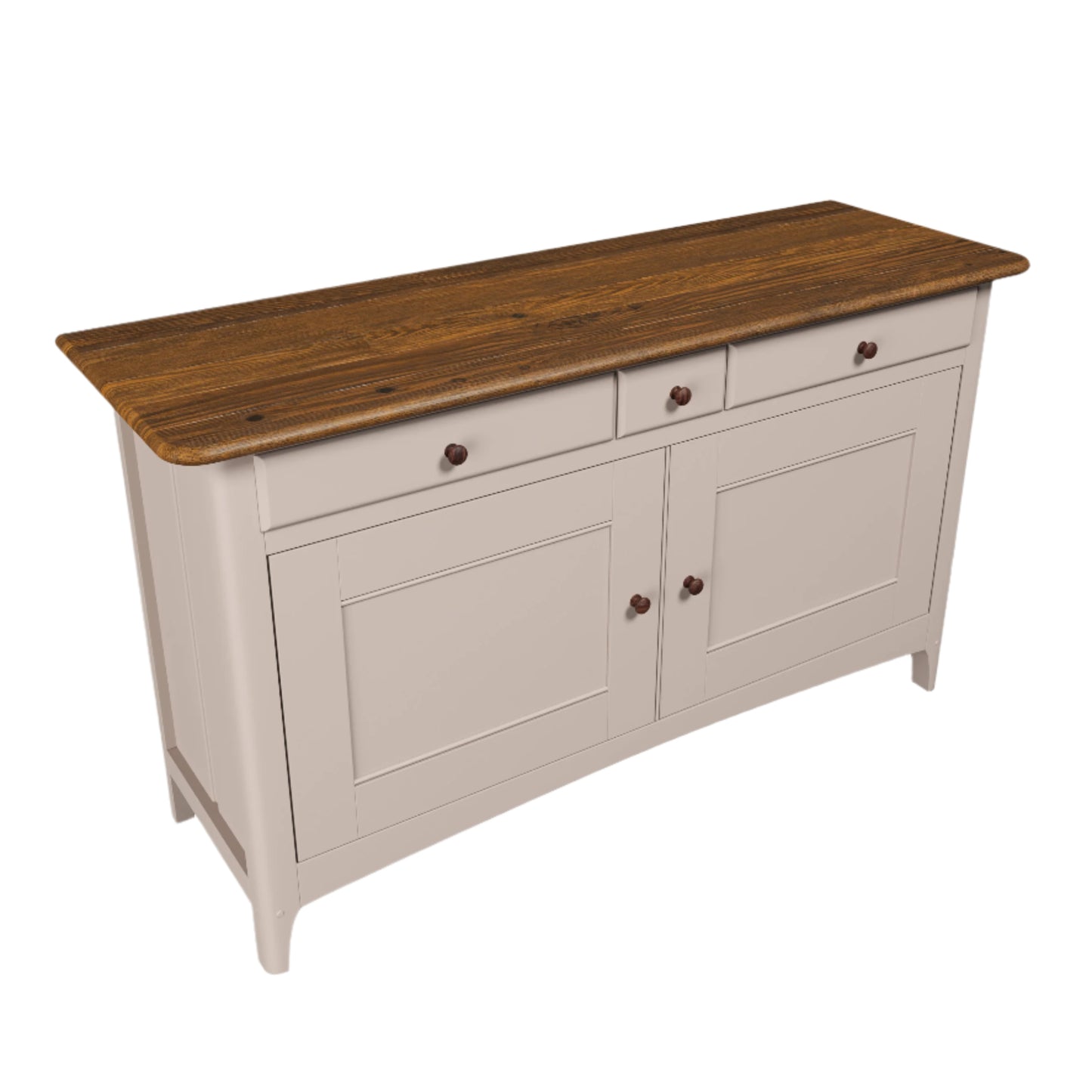 Laura Ashley Hapton 2 Door 3 Drawer Sideboard in Soft Truffle & Dark Chestnut - 3311004