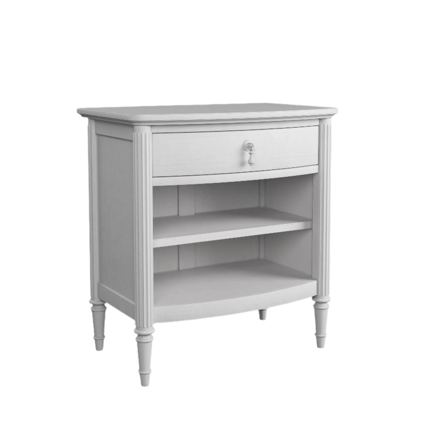Laura Ashley Bramford 1 Drawer Bedside Chest in Whitewashed Oak - 3222202