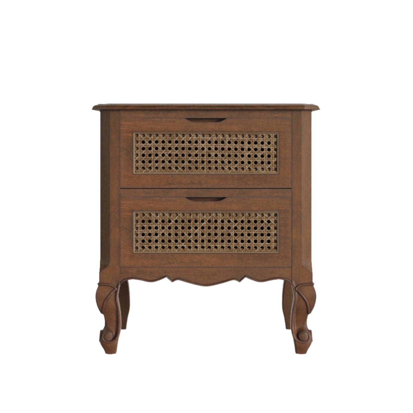 Laura Ashley Montpellier 2 Drawer Bedside Chest in Black, Walnut or Ivory