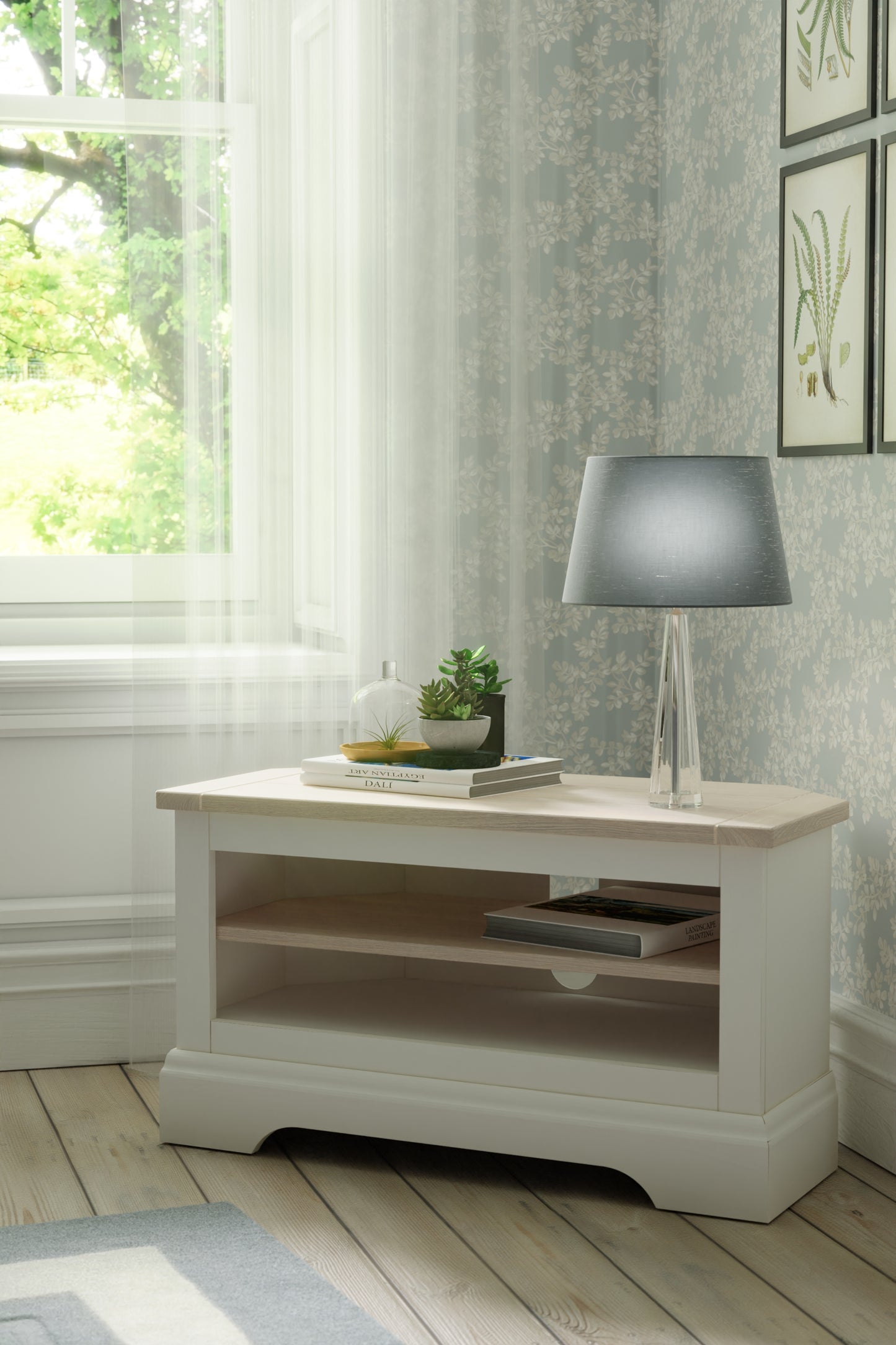 Laura Ashley Dorset Corner TV Unit in White - 3691956 - White Bear Furnishings