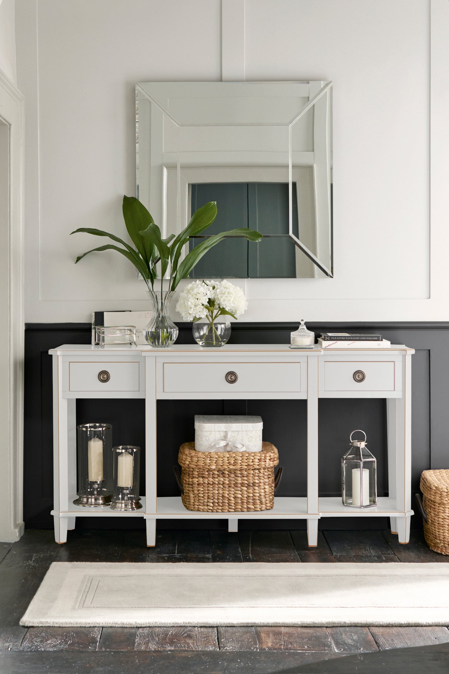 Laura Ashley Henshaw 3 Drawer Triple Console Table
