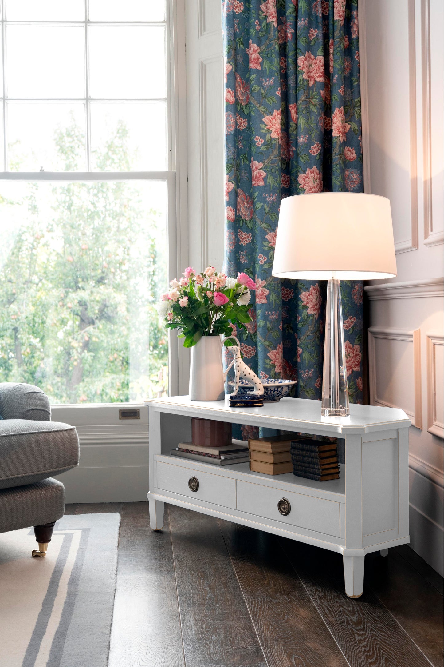 Laura Ashley Henshaw 2 Drawer Corner TV Unit