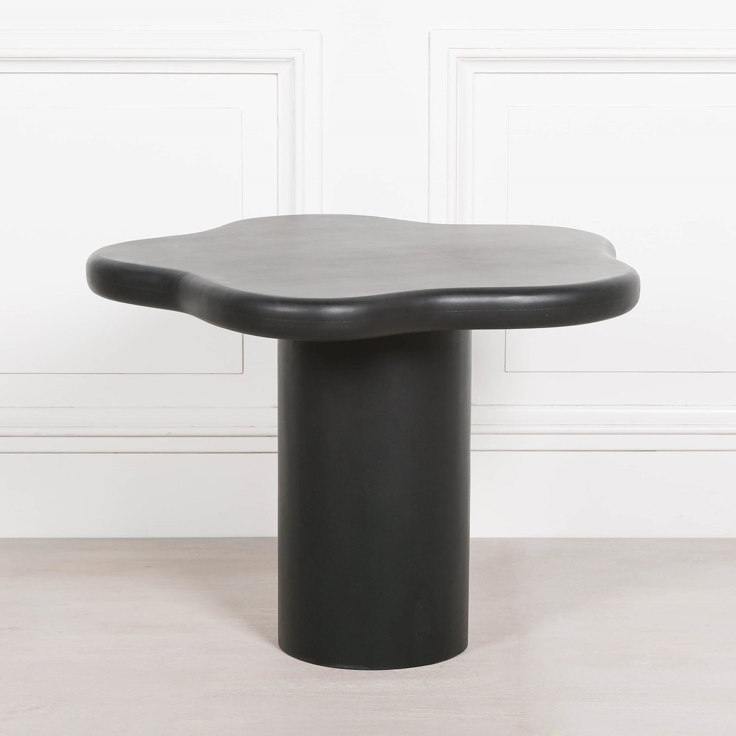 Handcrafted Black Painted Pebble Side Table – GMF710