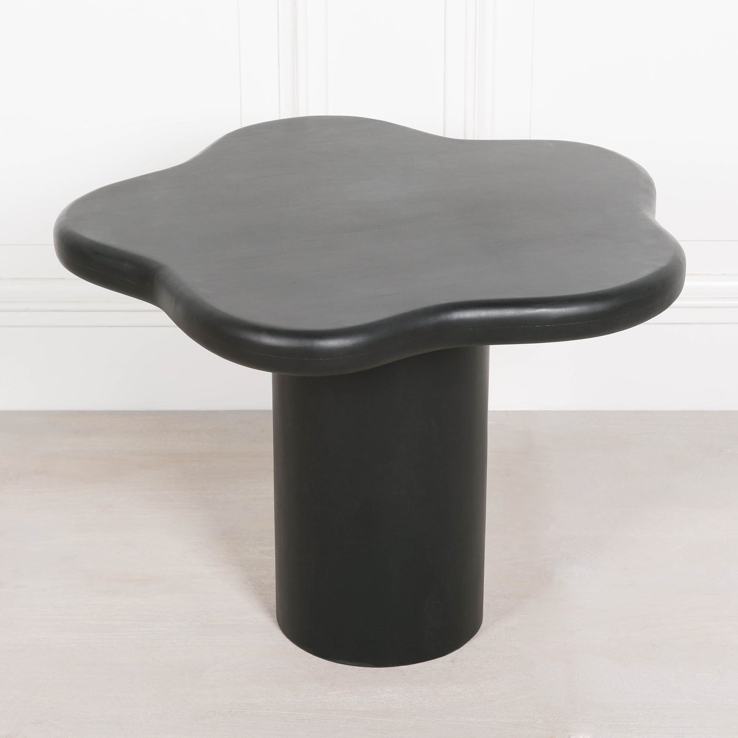 Handcrafted Black Painted Pebble Side Table – GMF710