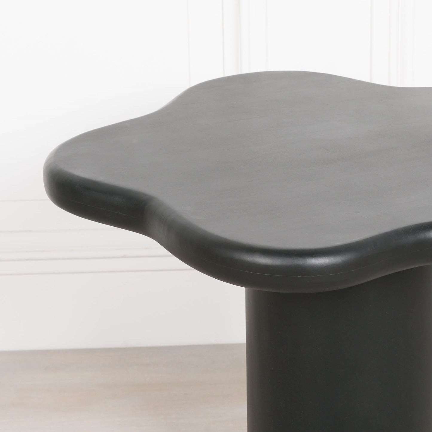 Handcrafted Black Painted Pebble Side Table – GMF710