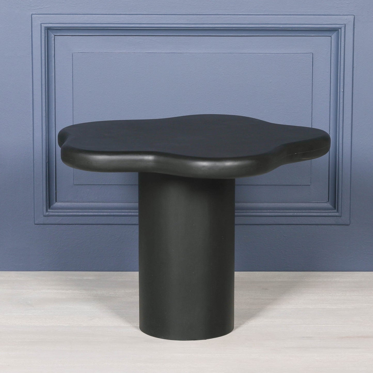 Handcrafted Black Painted Pebble Side Table – GMF710