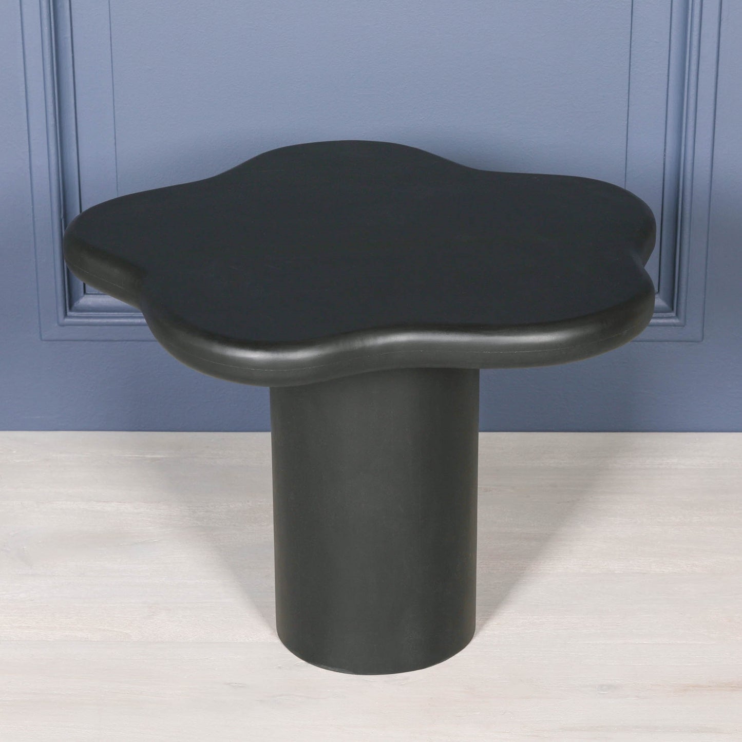 Handcrafted Black Painted Pebble Side Table – GMF710
