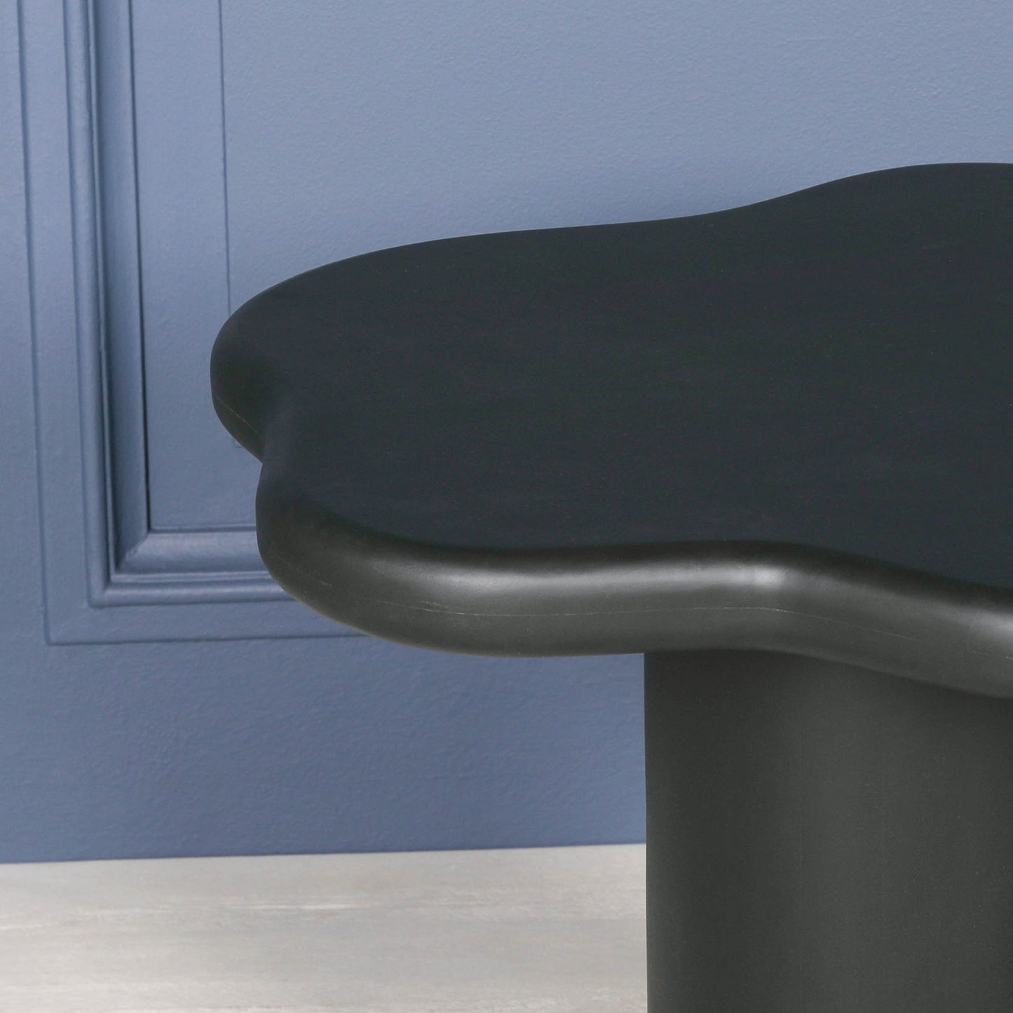 Handcrafted Black Painted Pebble Side Table – GMF710