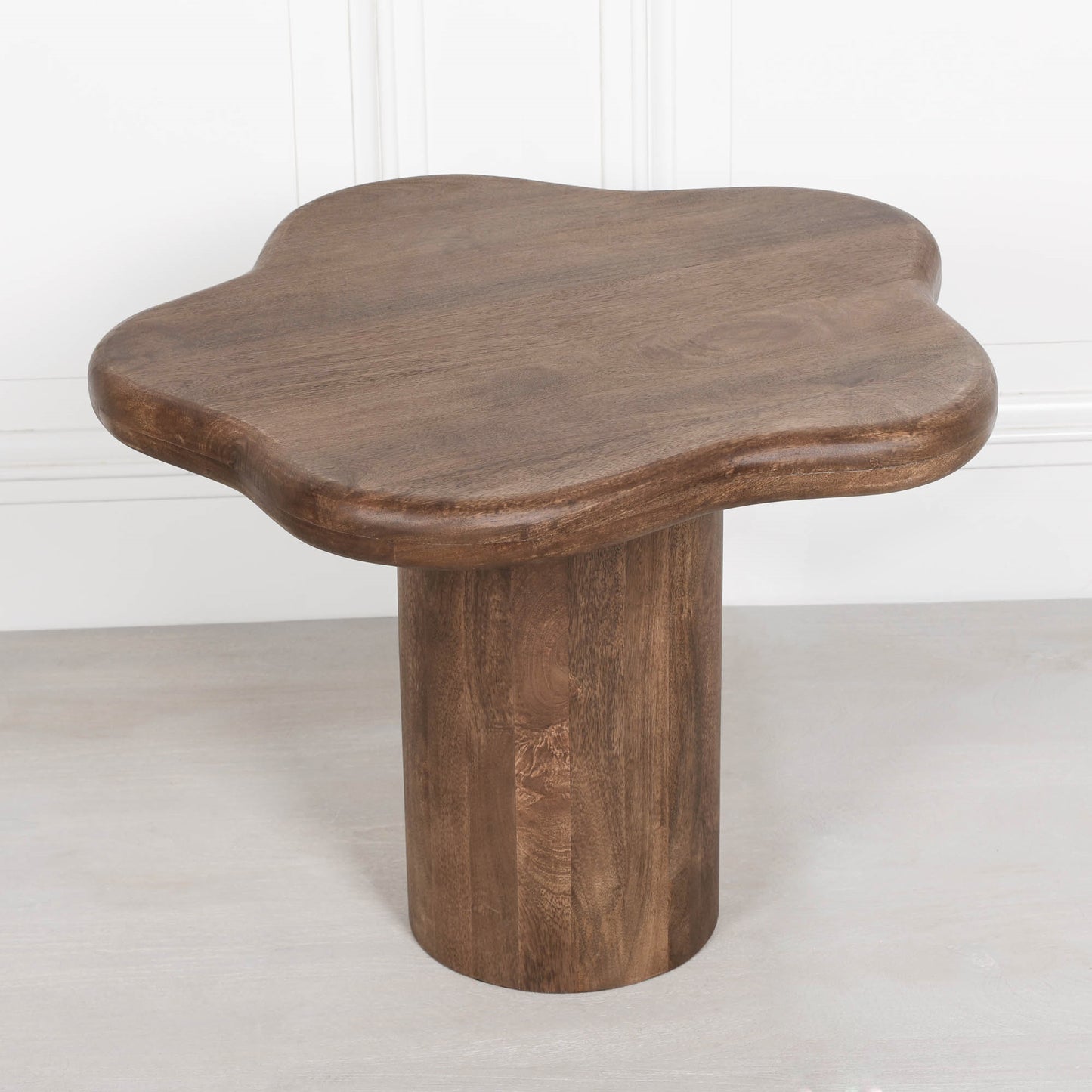 Dark Wooden Pebble Side Table – GMF711