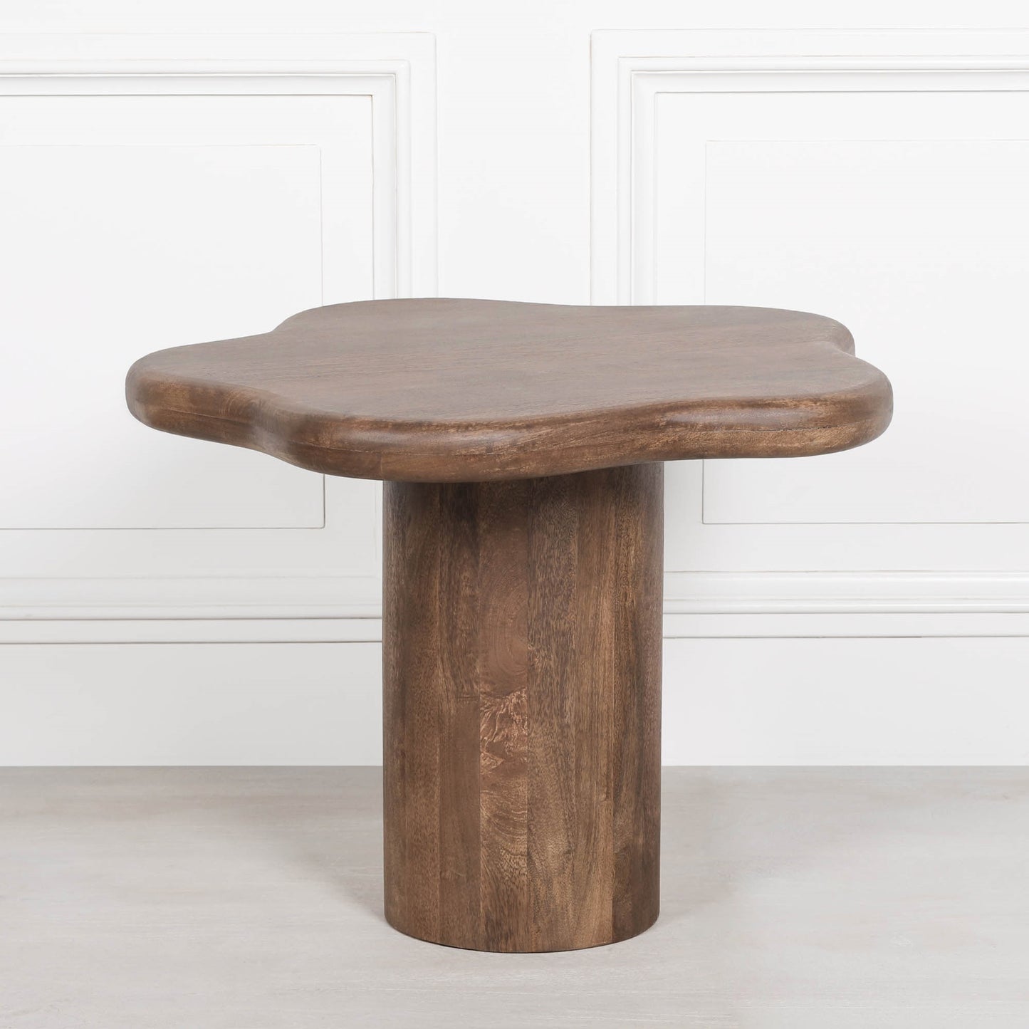 Dark Wooden Pebble Side Table – GMF711