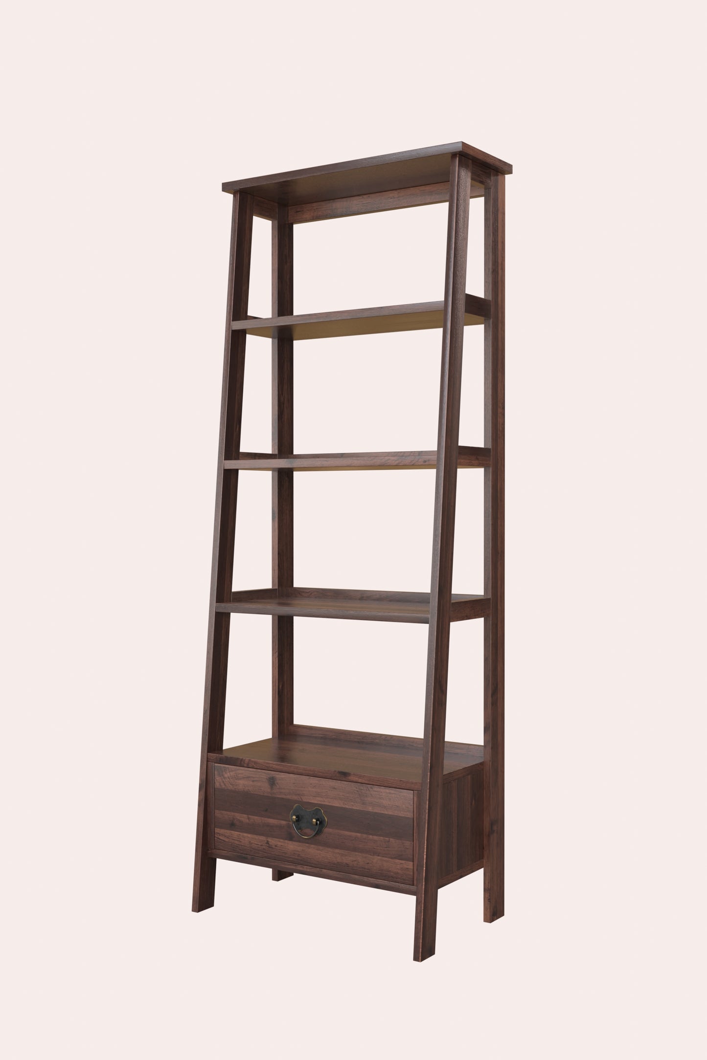 Laura Ashley Garrat Ladder Shelving Unit in Dark Chestnut - 3535414 - White Bear Furnishings