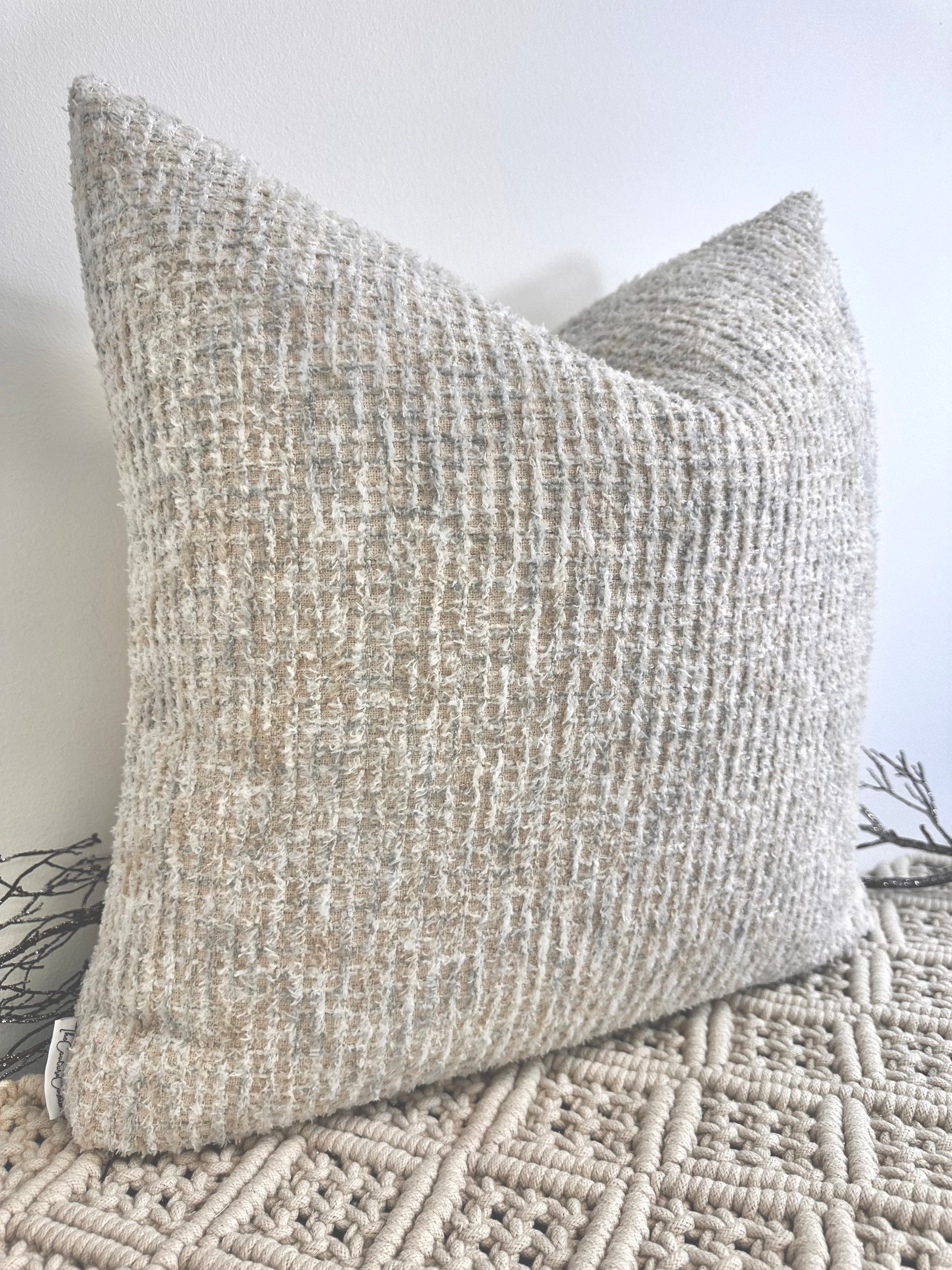 The Couture Cushion - The Greige Harriet - Style No. 109 - White Bear Furnishings