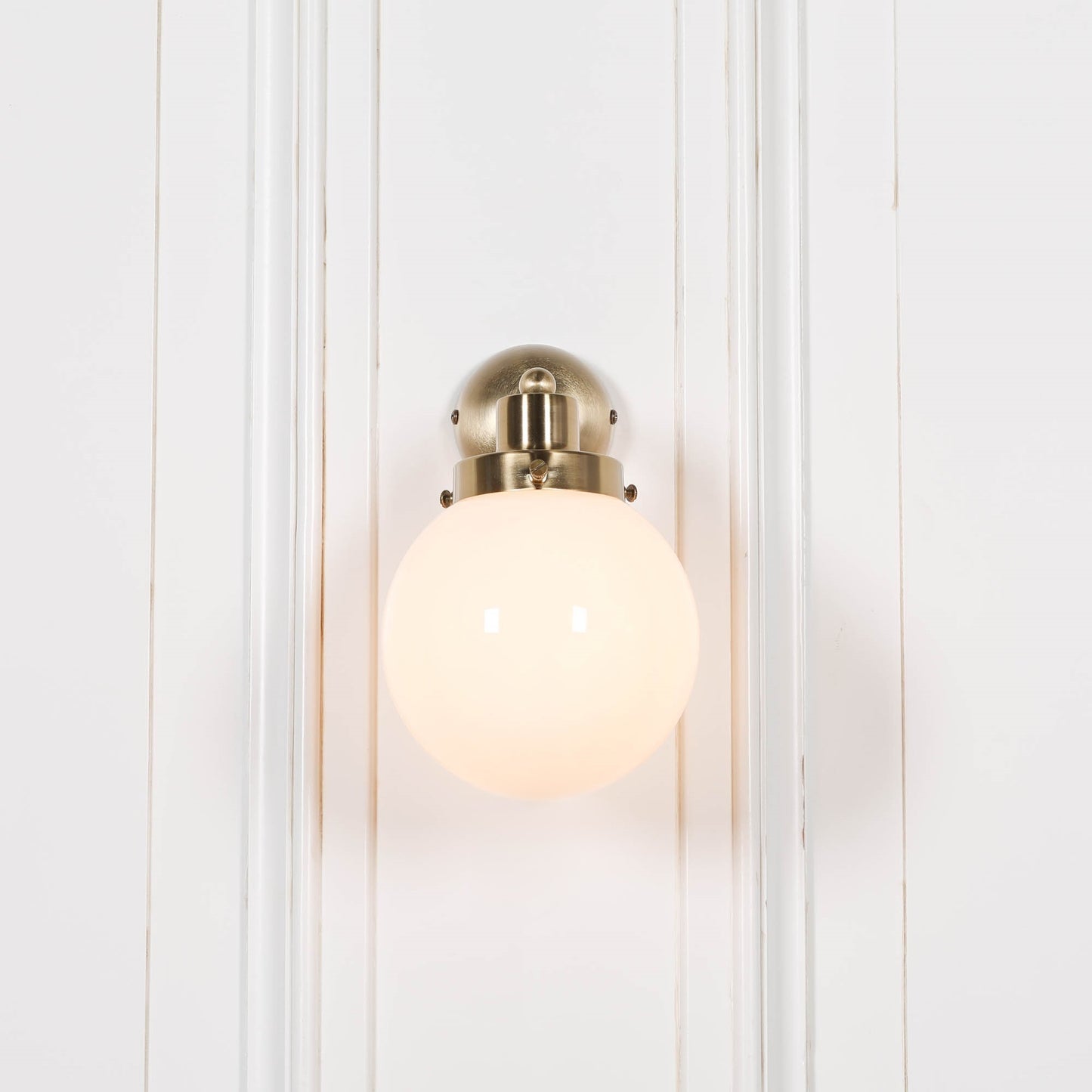 Brushed Gold Style Brass Wall light with Frosted Glass - IDL782 - White Bear Furnishings