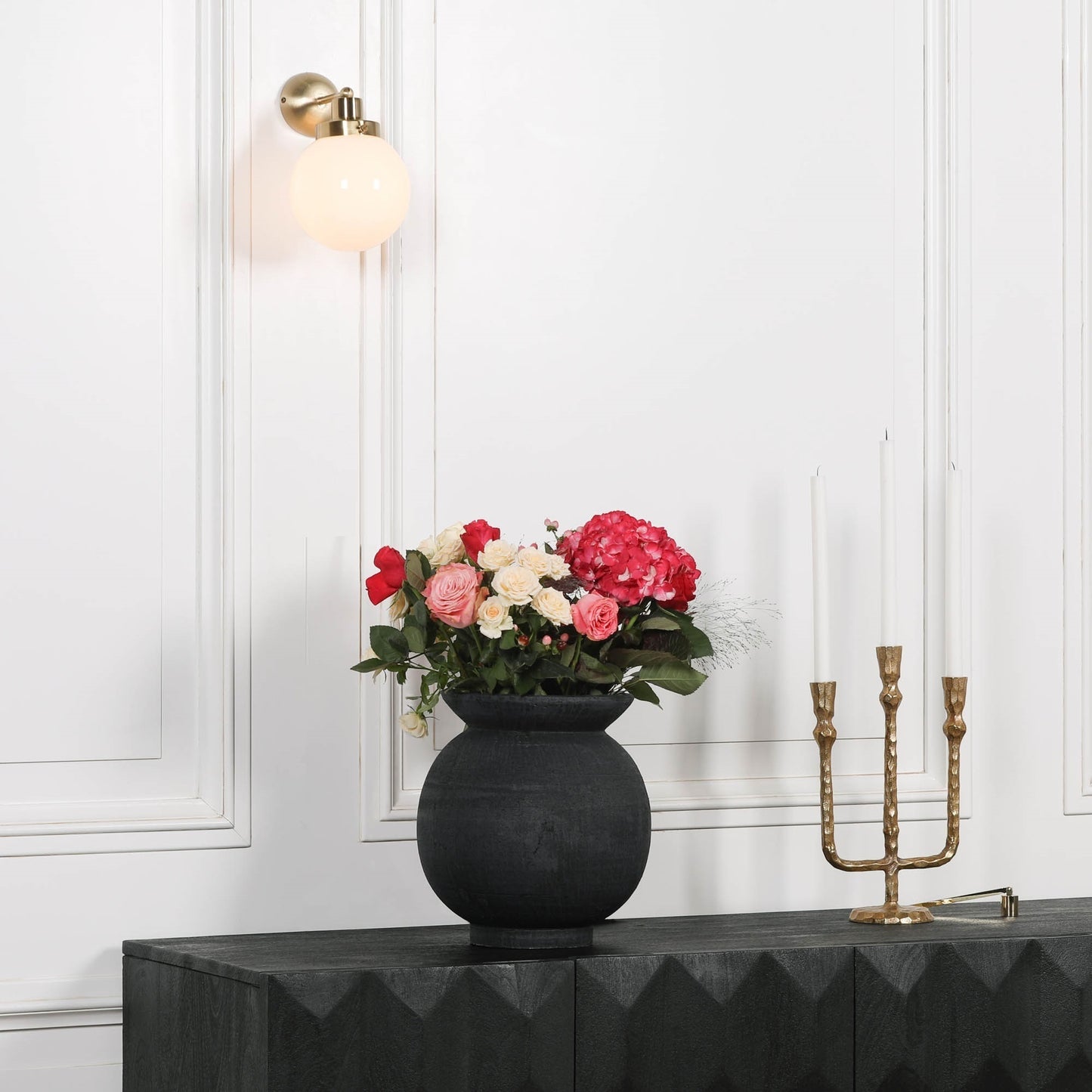 Brushed Gold Style Brass Wall light with Frosted Glass - IDL782 - White Bear Furnishings