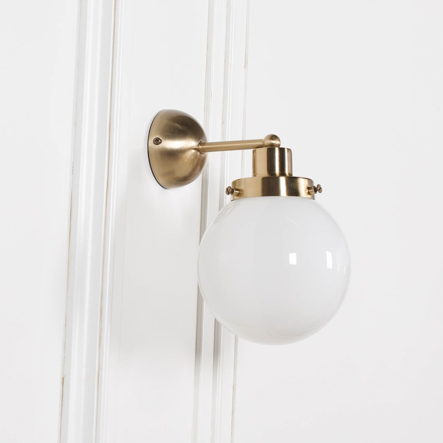 Brushed Gold Style Brass Wall light with Frosted Glass - IDL782 - White Bear Furnishings