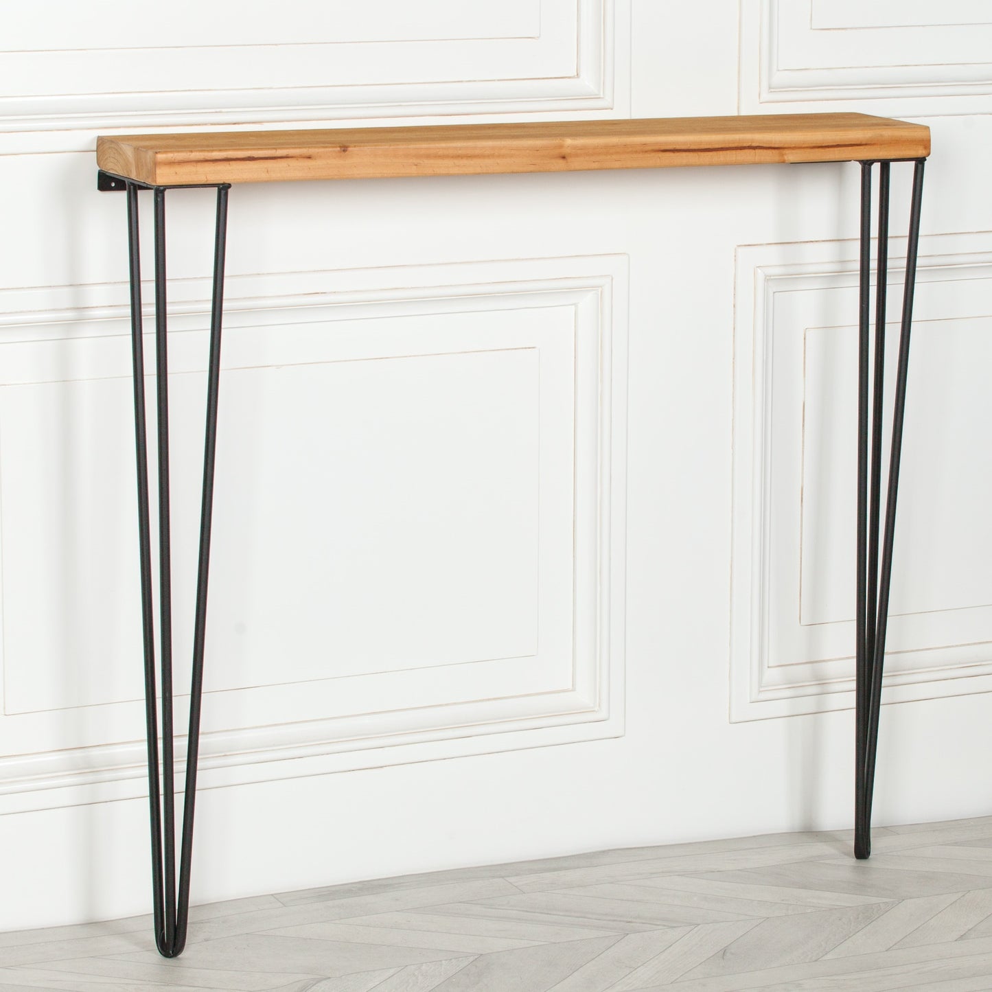 Maison Reproductions Rustic Wooden Hairpin Hall Console Table 92cm - IDS51