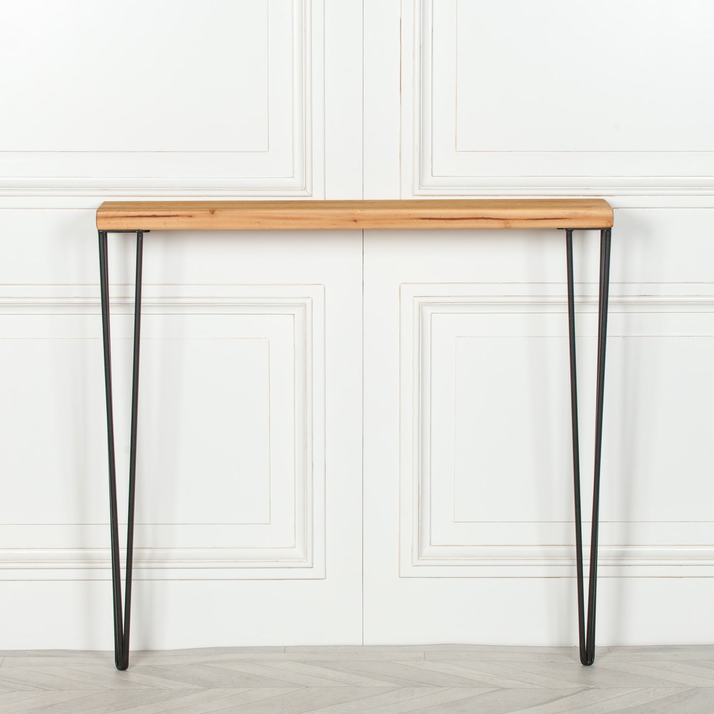 Maison Reproductions Rustic Wooden Hairpin Hall Console Table 92cm - IDS51