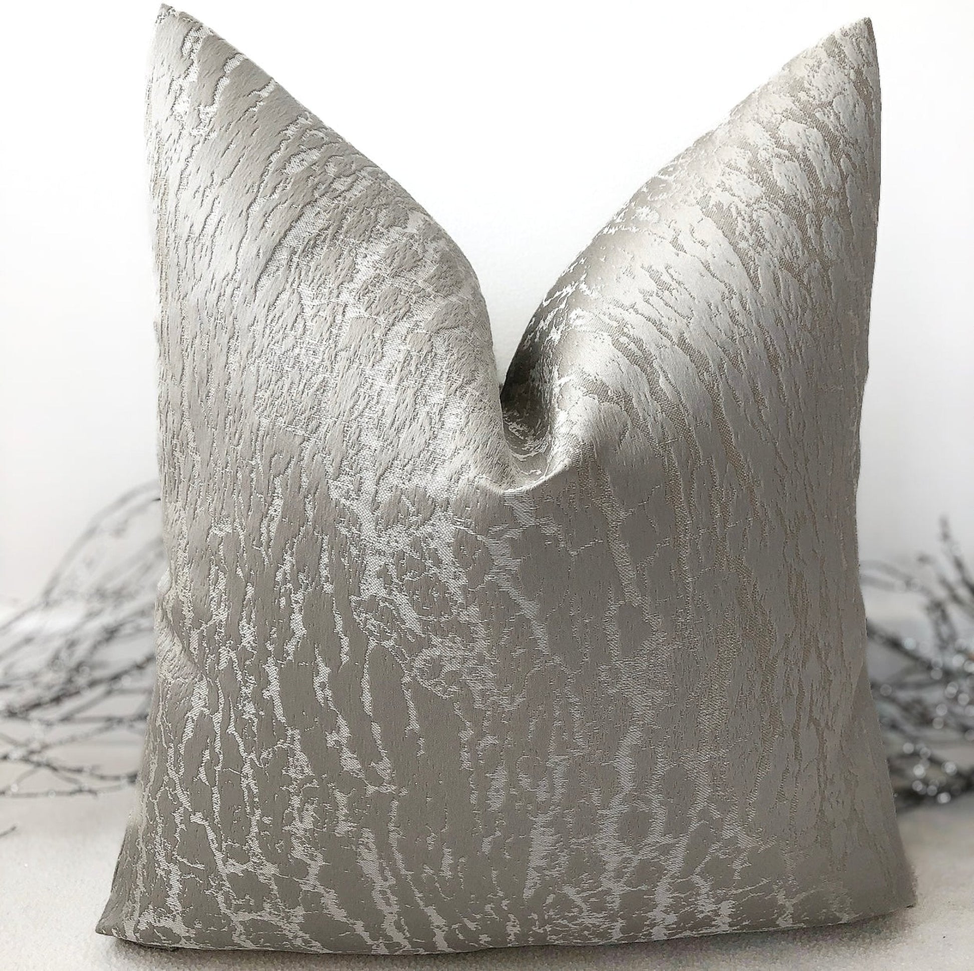 The Couture Cushion - The Tuleste Silver - Style No. 7 - White Bear Furnishings