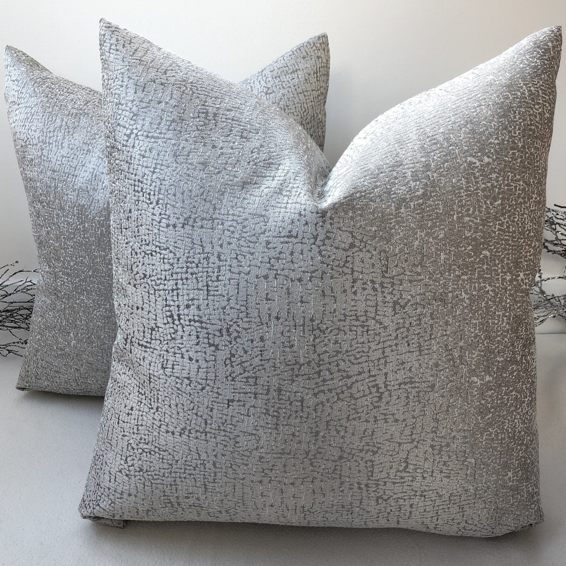 The Couture Cushion - The Silver Vera - Style No. 23 - White Bear Furnishings