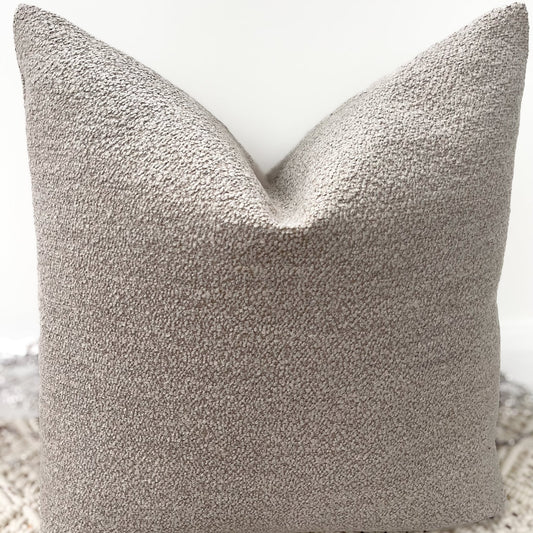 The Couture Cushion - The Luxury Natural Boucle - Style No. 16 - White Bear Furnishings