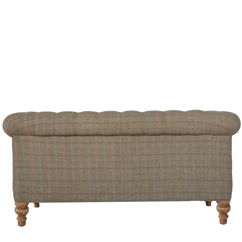 Handcrafted Multi Tweed 2 Seater Chesterfield Sofa - IN075