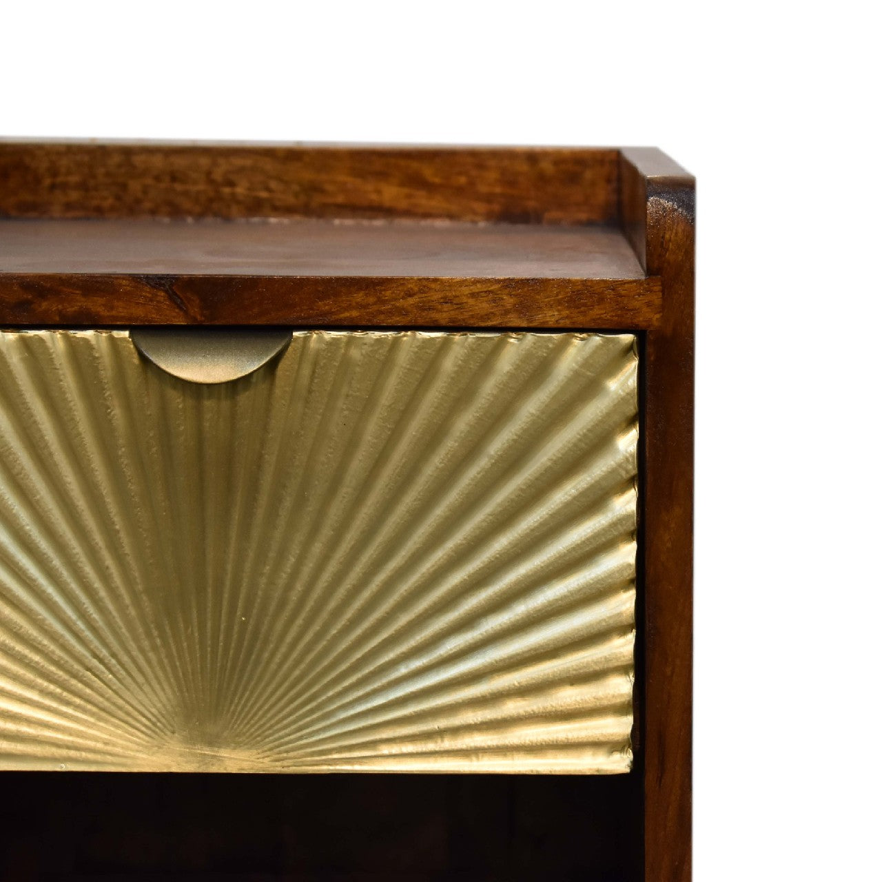 Mini Manila Gold 1 Drawer Bedside - White Bear Furnishings