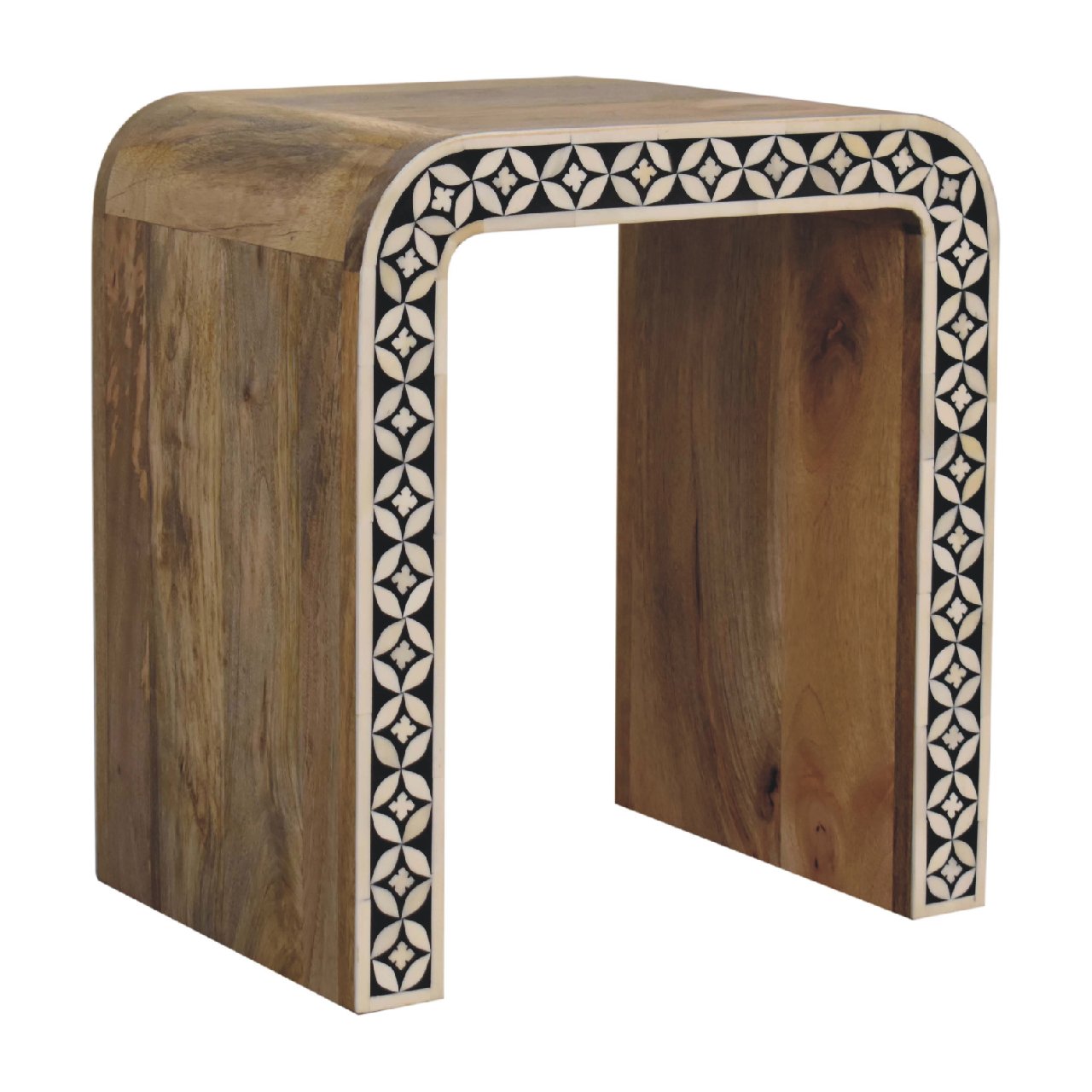 Handcrafted Edessa Bone Inlay End Table – IN3385