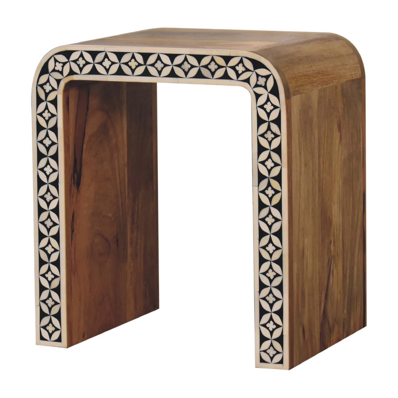 Handcrafted Edessa Bone Inlay End Table – IN3385