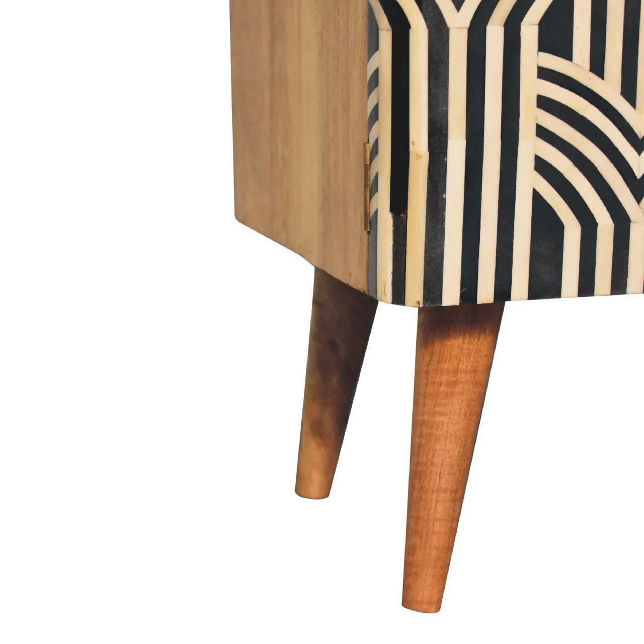 Handcrafted Edessa Solid Mango Wood and Bone Inlay Media Unit – IN3390