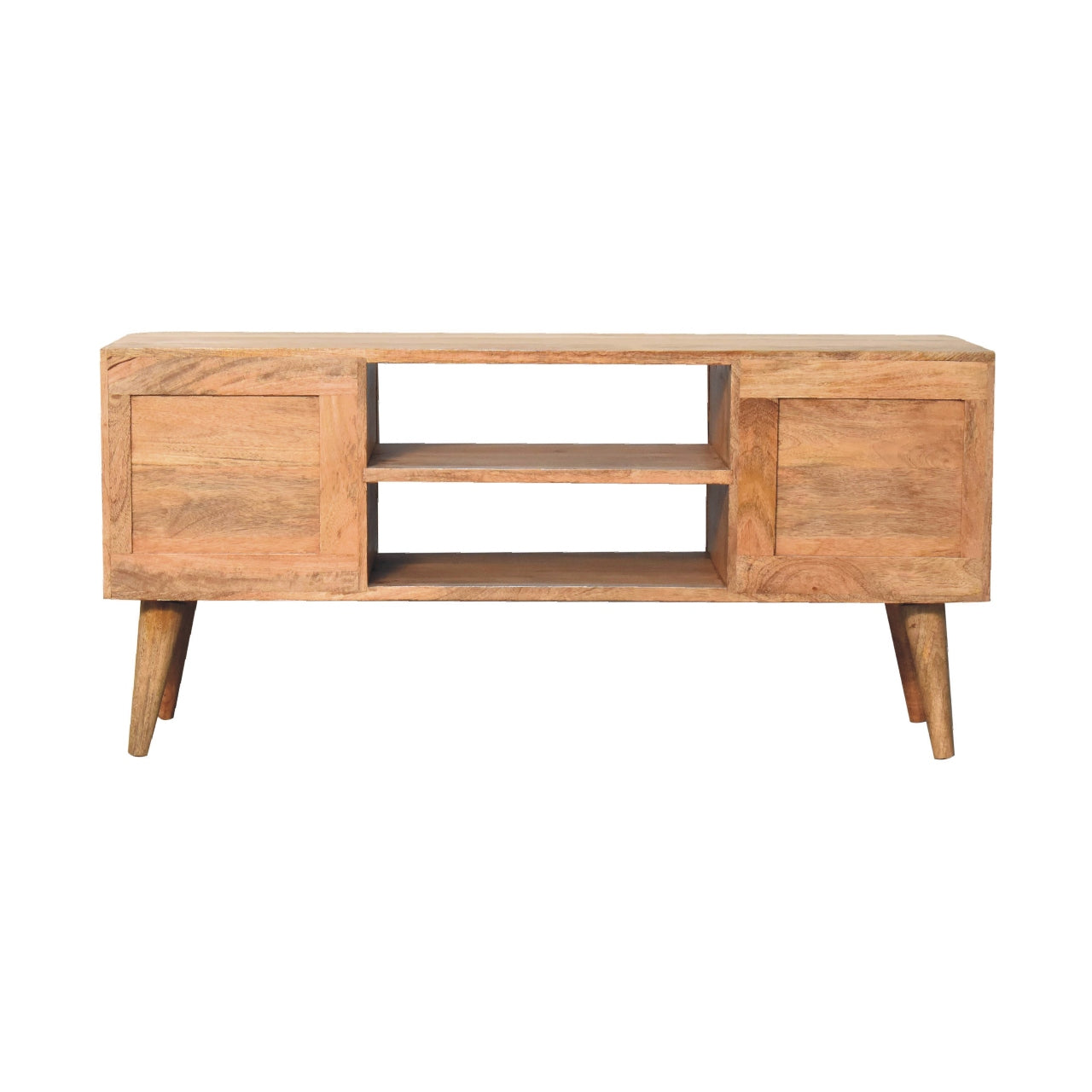 Handcrafted Edessa Solid Mango Wood and Bone Inlay Media Unit – IN3390