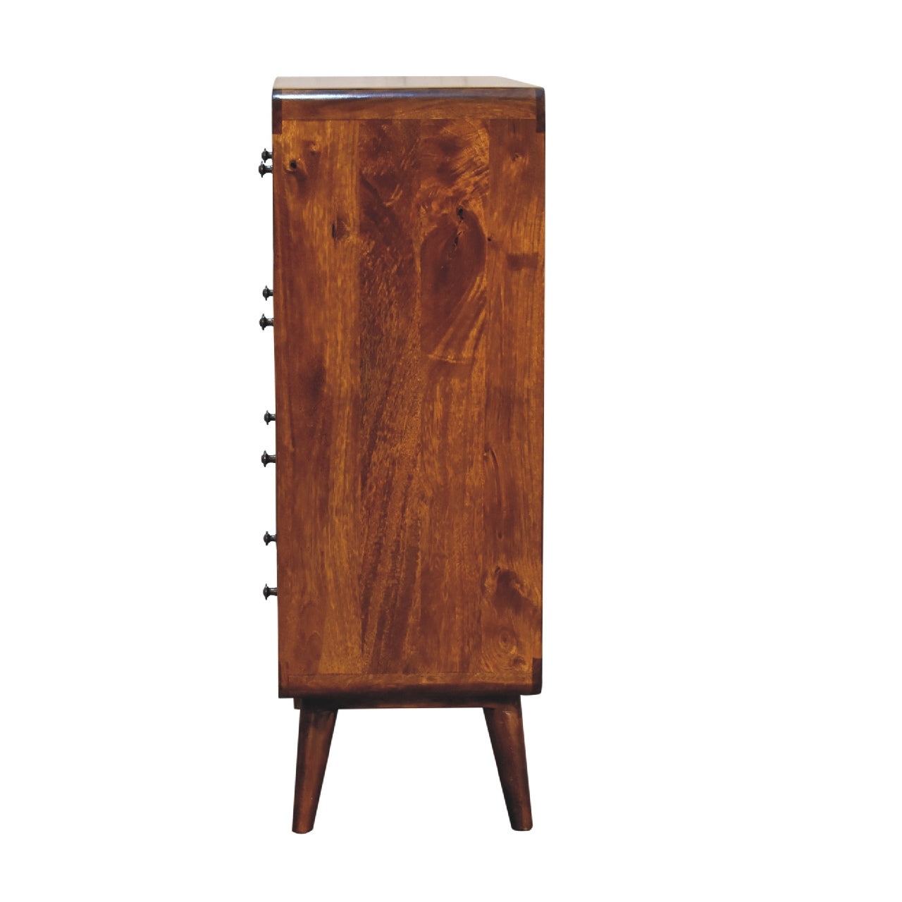 2 over 3 Curved Chestnut Chest - White Bear Furnishings