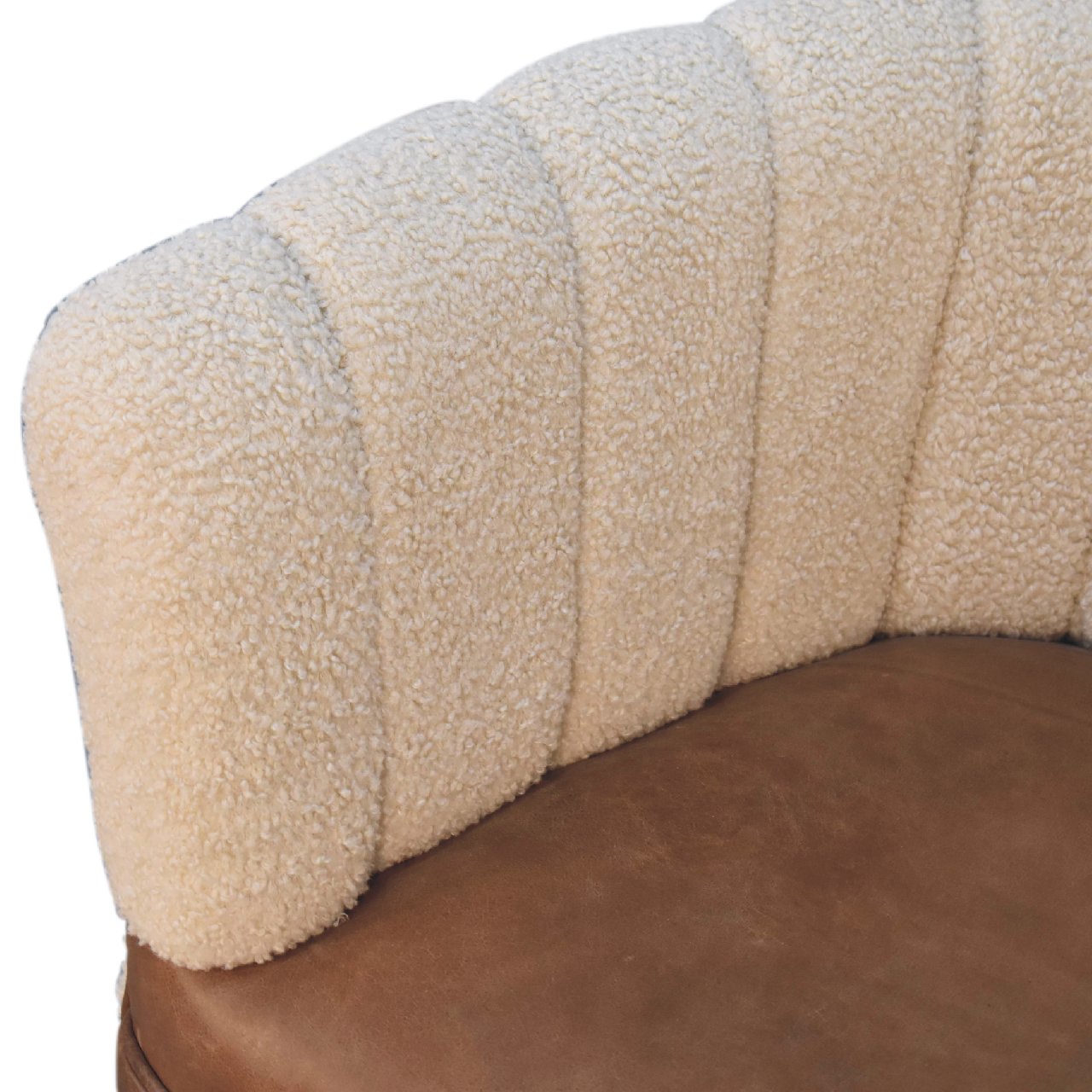 Boucle Cream Buffalo Armchair - White Bear Furnishings
