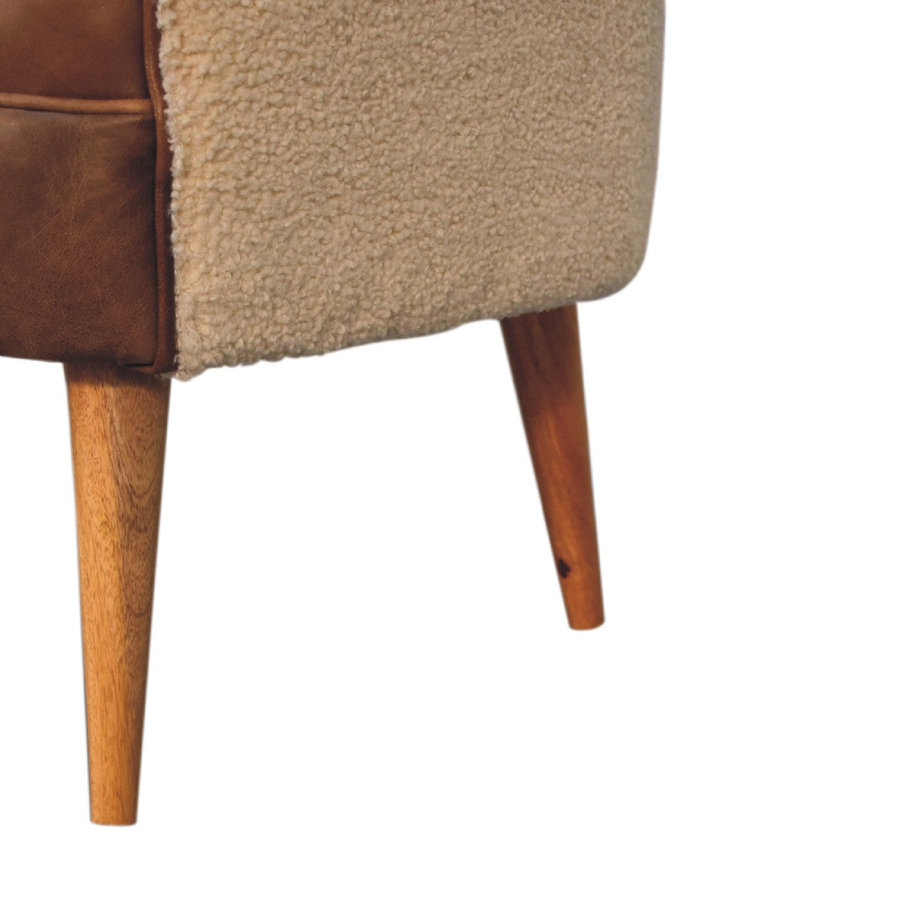 Boucle Cream Buffalo Armchair - White Bear Furnishings