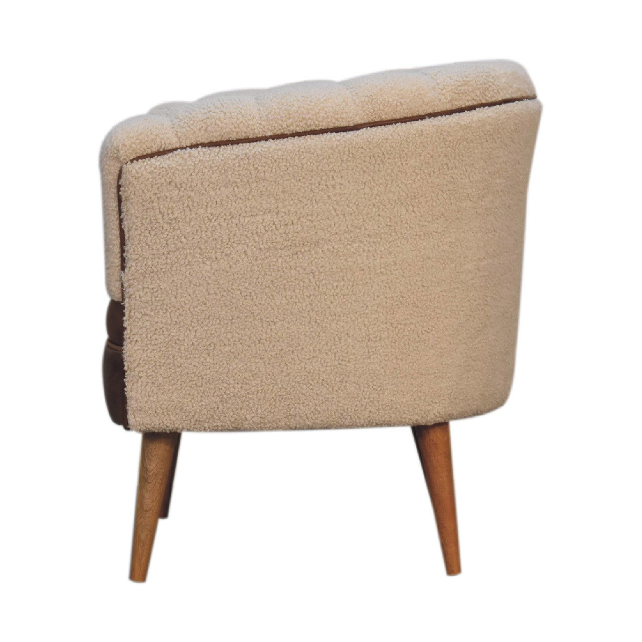 Boucle Cream Buffalo Armchair - White Bear Furnishings