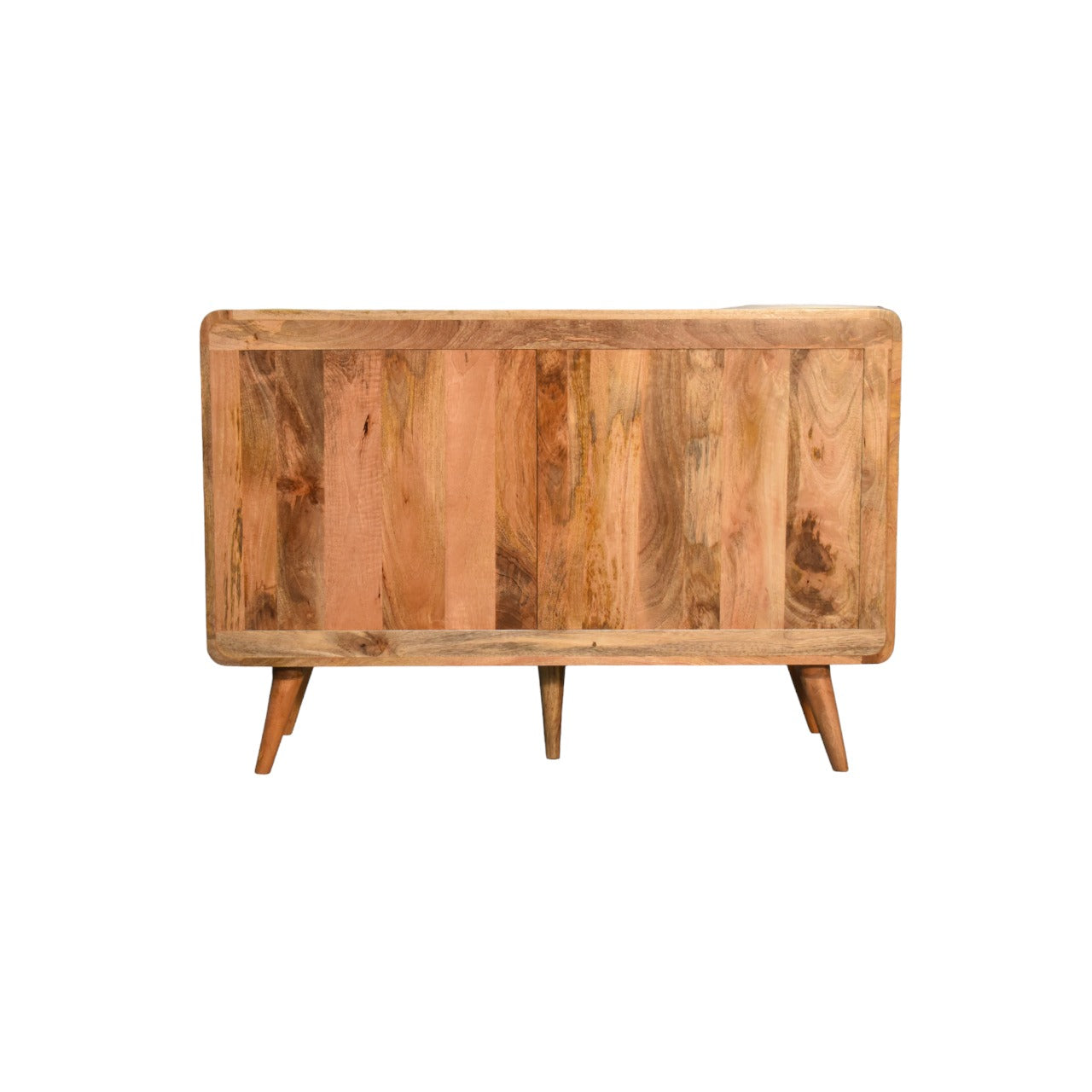 Large Curved Oak-ish Chest - White Bear Furnishings