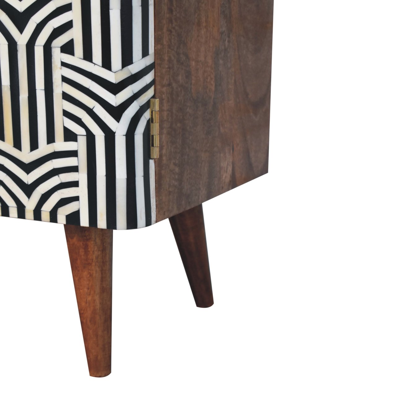 Handcrafted Honey Caramel Edessa Bone Inlay Cabinet - IN3801