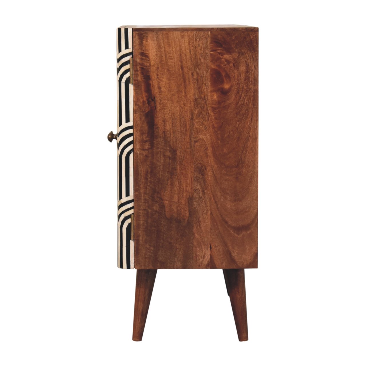 Handcrafted Honey Caramel Edessa Bone Inlay Cabinet - IN3801