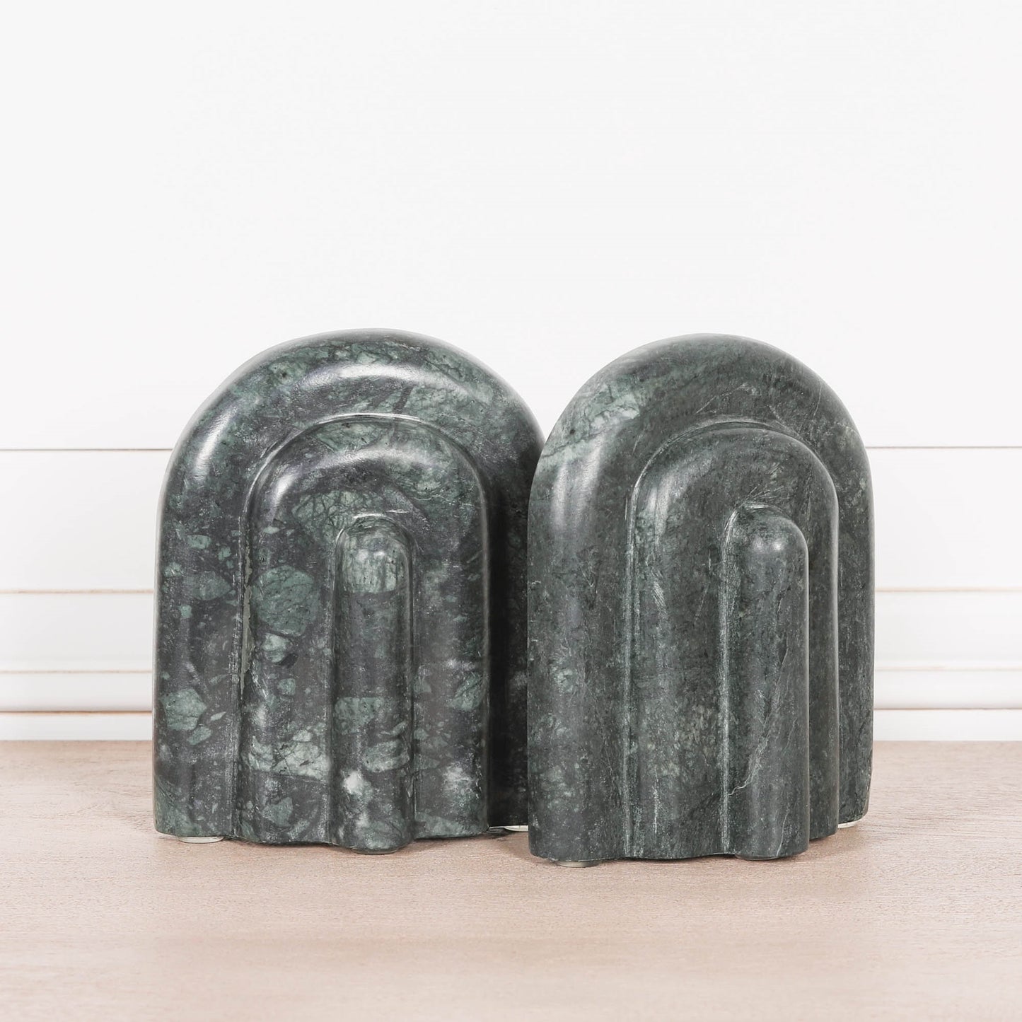 Natural Green Marble Bookends – KAM144