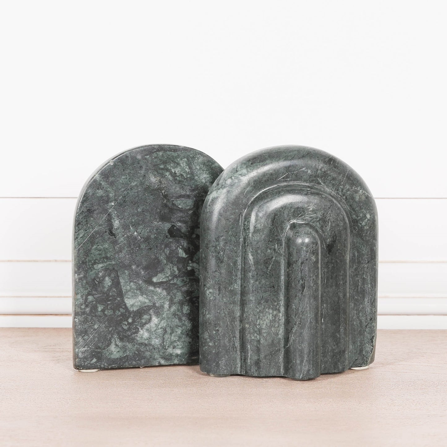 Natural Green Marble Bookends – KAM144