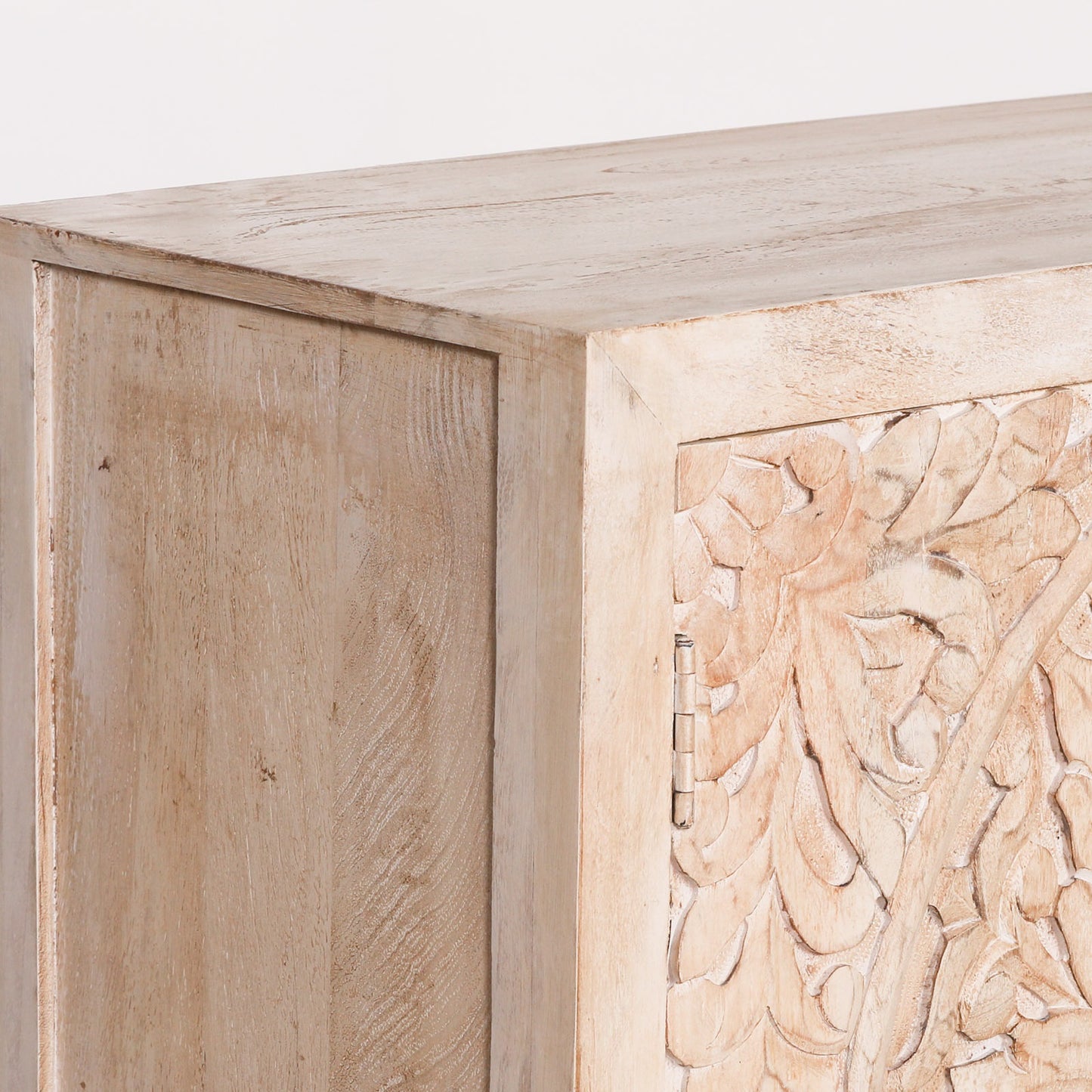 Handcrafted Ornate Rustic Mango Wood 2 Door Cupboard – KFA141