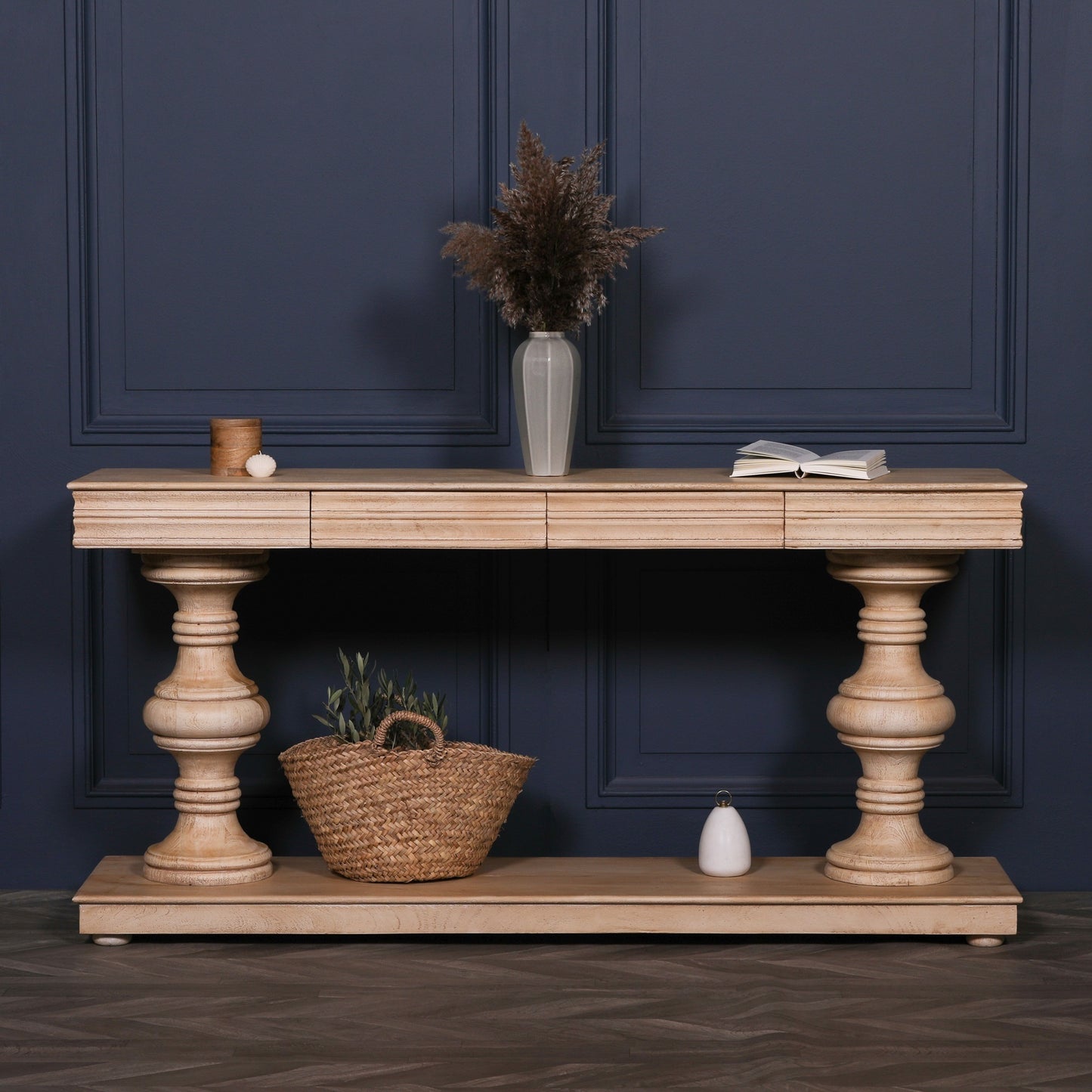 Maison Reproductions 180cm Wooden Console Table with Drawers - KFA145