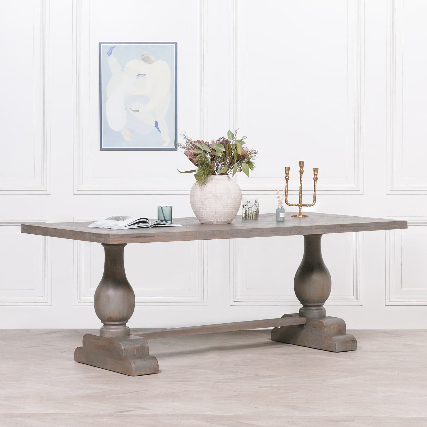 Maison Reproductions Wooden Rustic Rectangular Dining Table 210cm - KFA931
