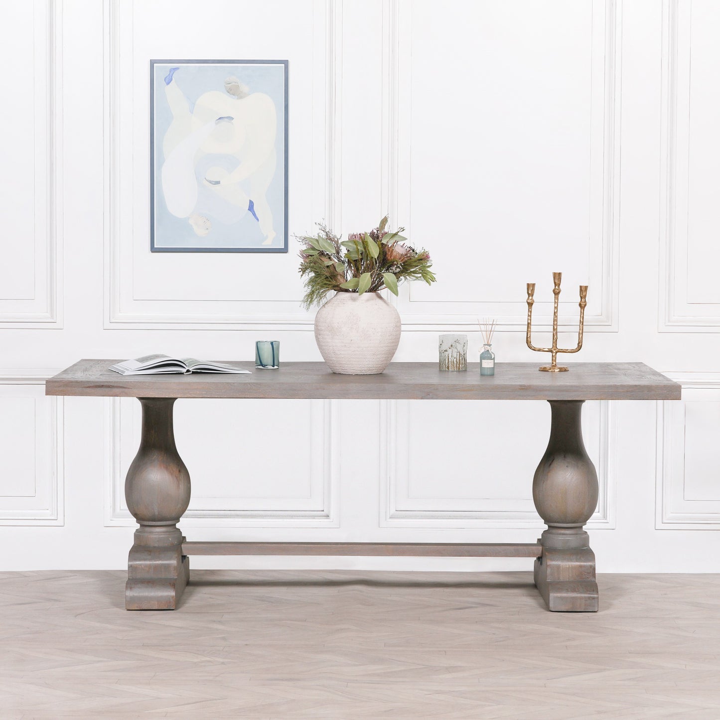 Maison Reproductions Wooden Rustic Rectangular Dining Table 210cm - KFA931
