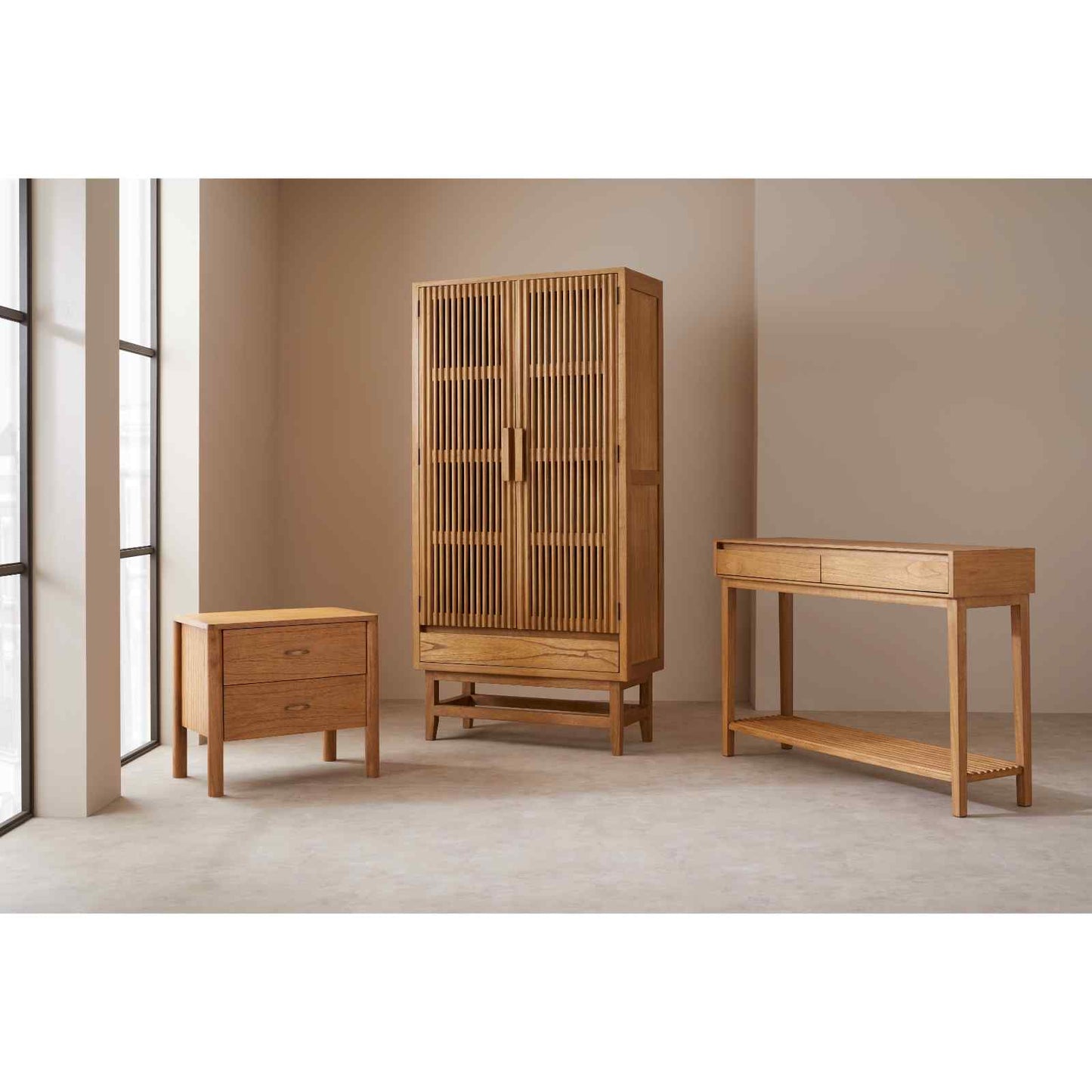 Fishe & Lilly Melia Light Oak Wardrobe with Drawers