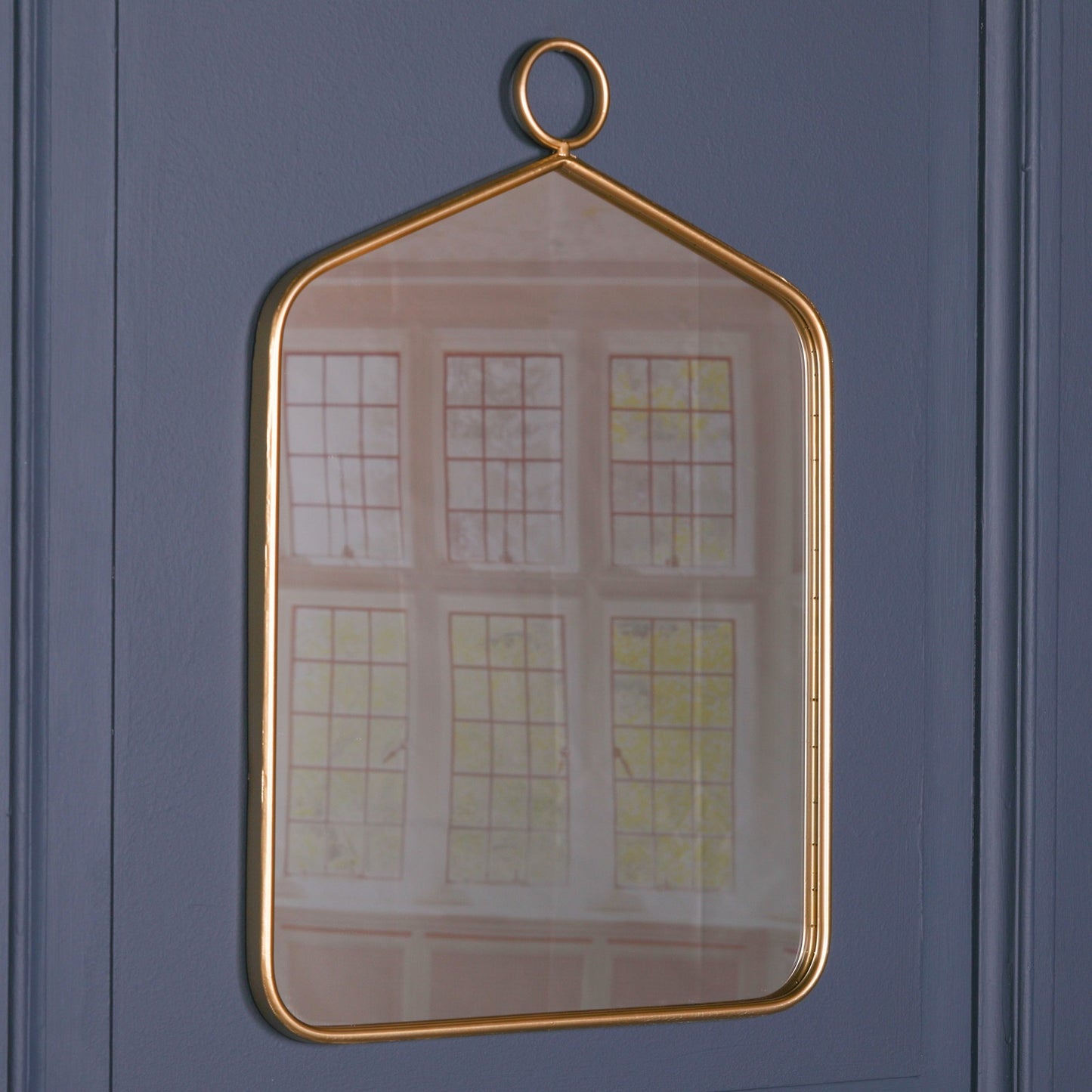 Gold Rectangular Hook Wall Mirror - MWA094
