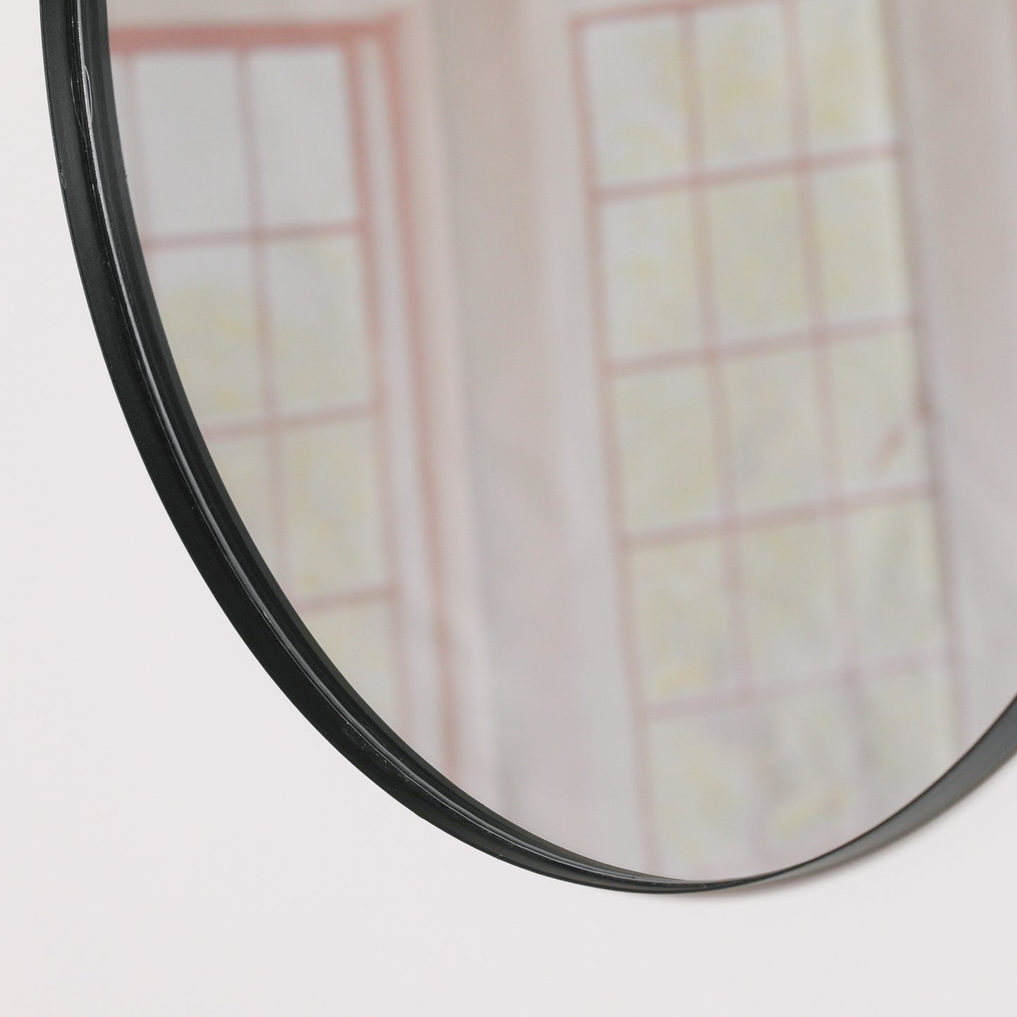 50cm Black Round Wall Mirror - MWA095