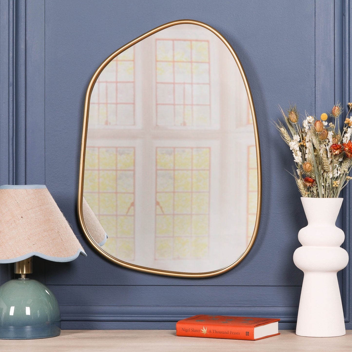 Gold Framed Asymmetrical Wall Mirror - MWA680
