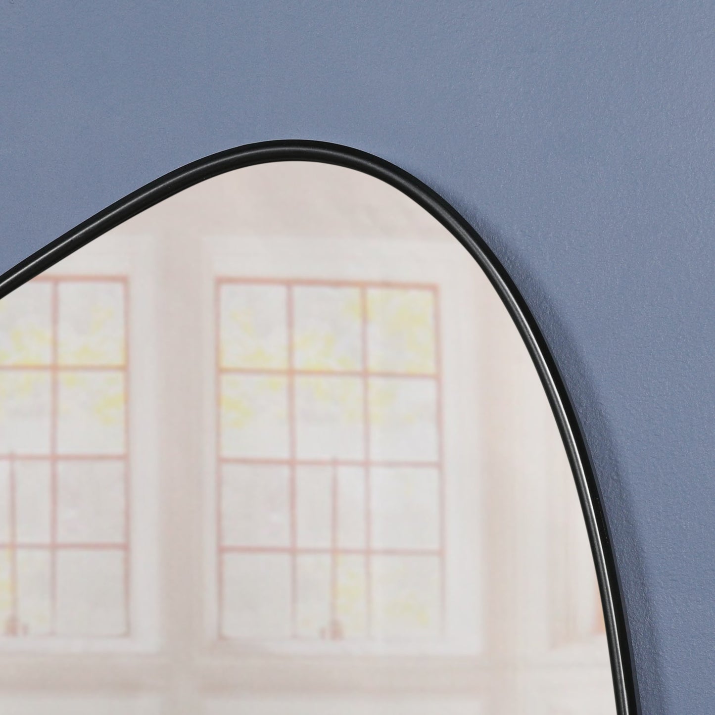 Black Framed Asymmetrical Wall Mirror - MWA681